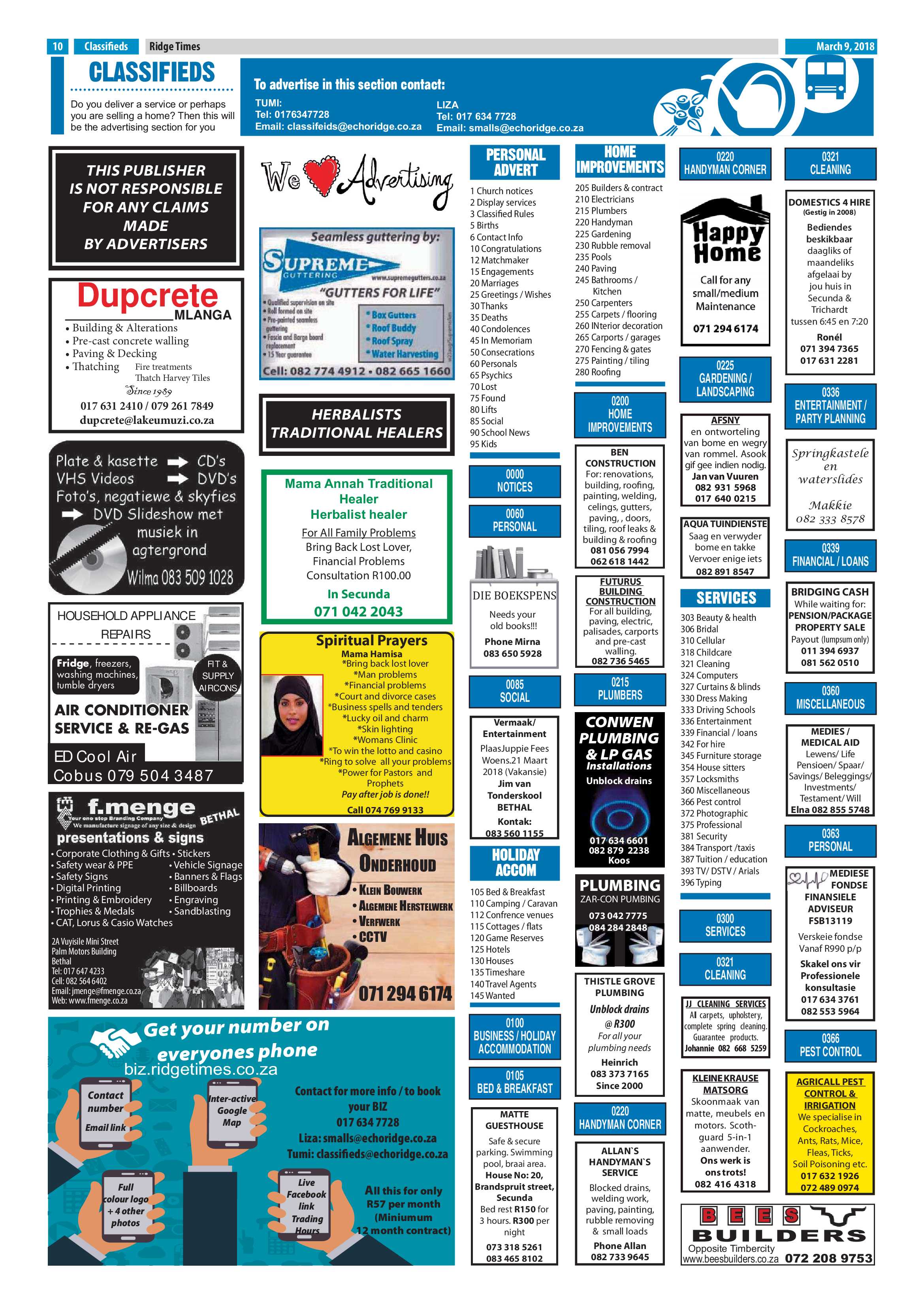 Ridge Times 9 March 2018 page 10