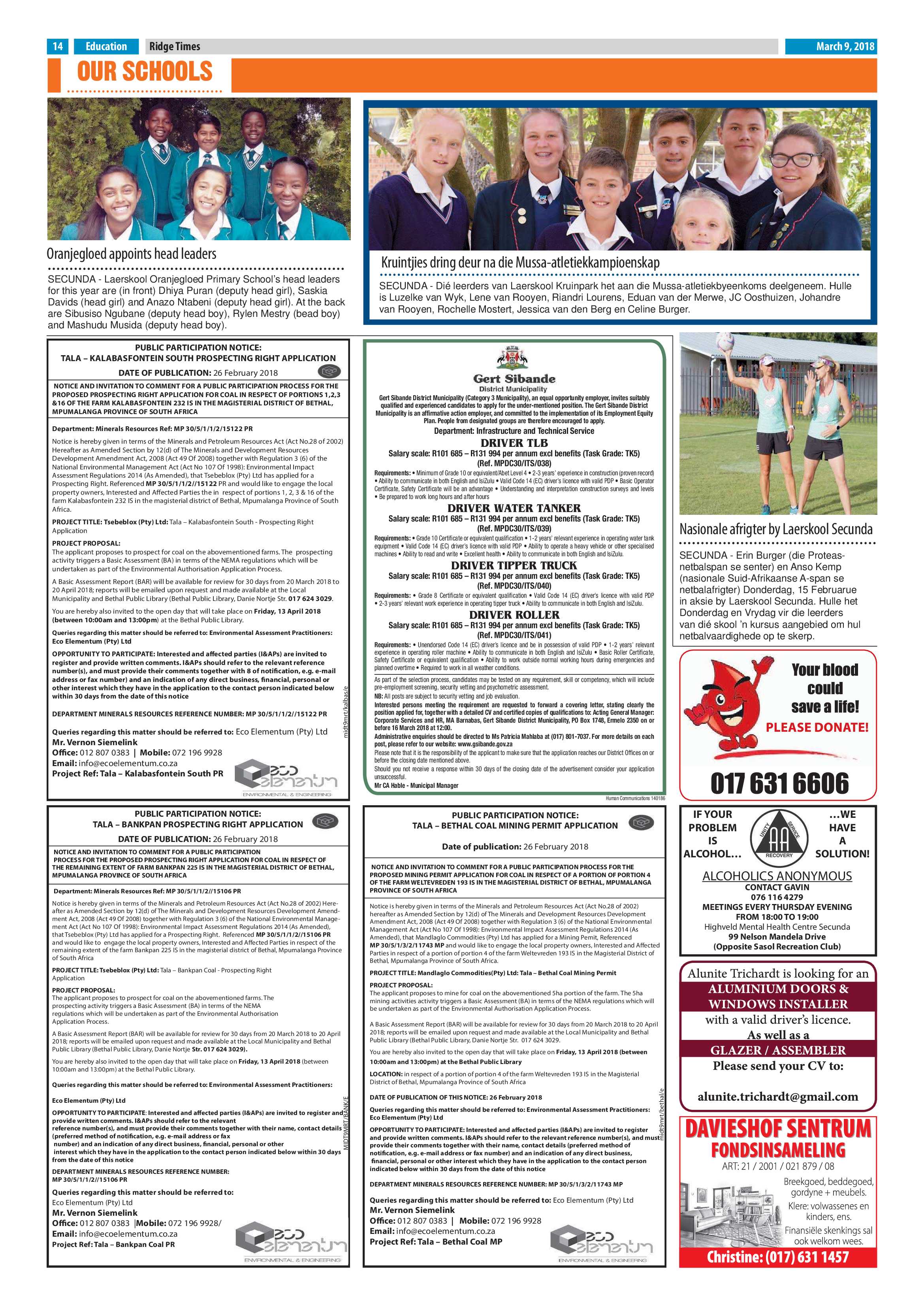 Ridge Times 9 March 2018 page 14