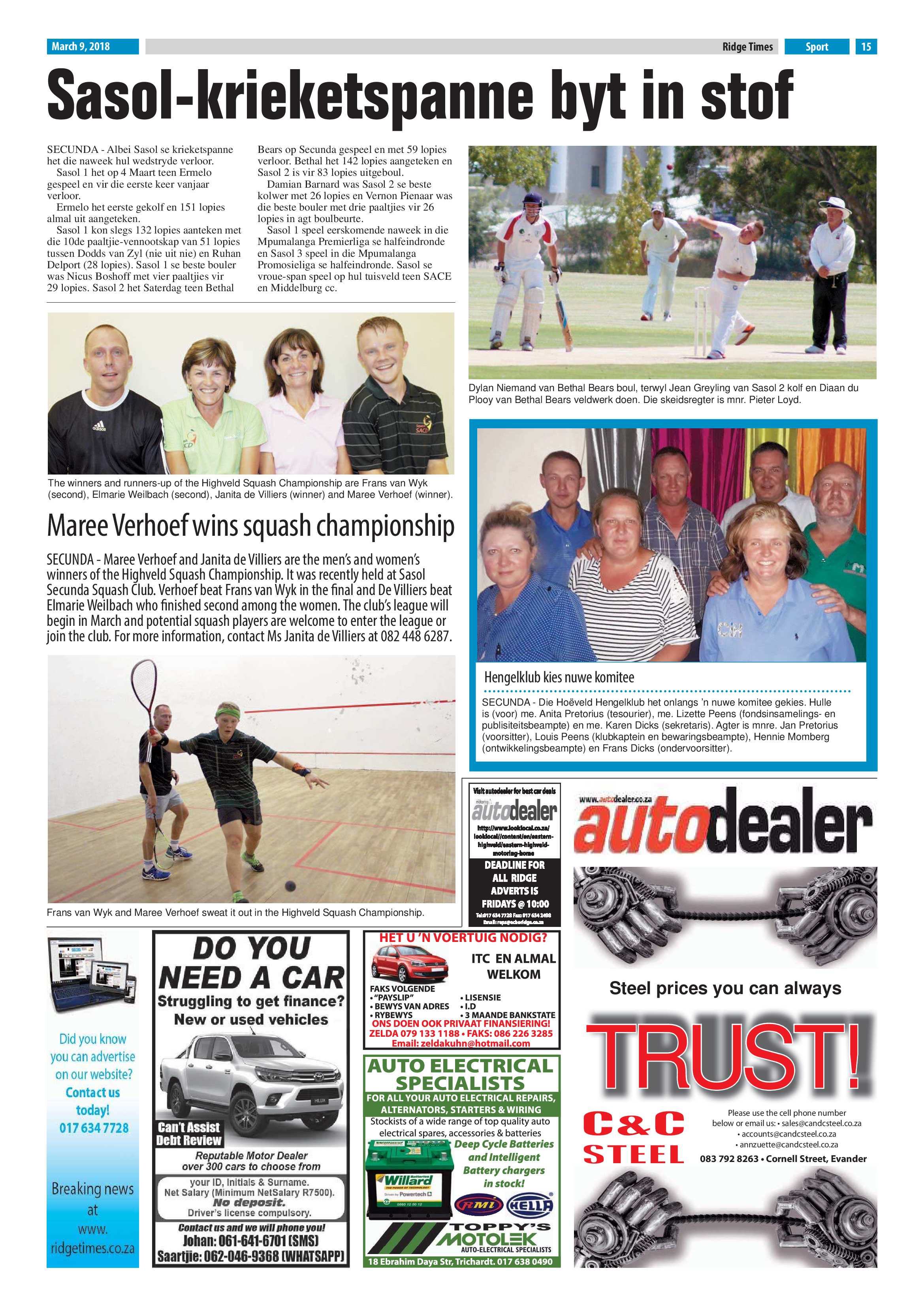 Ridge Times 9 March 2018 page 15