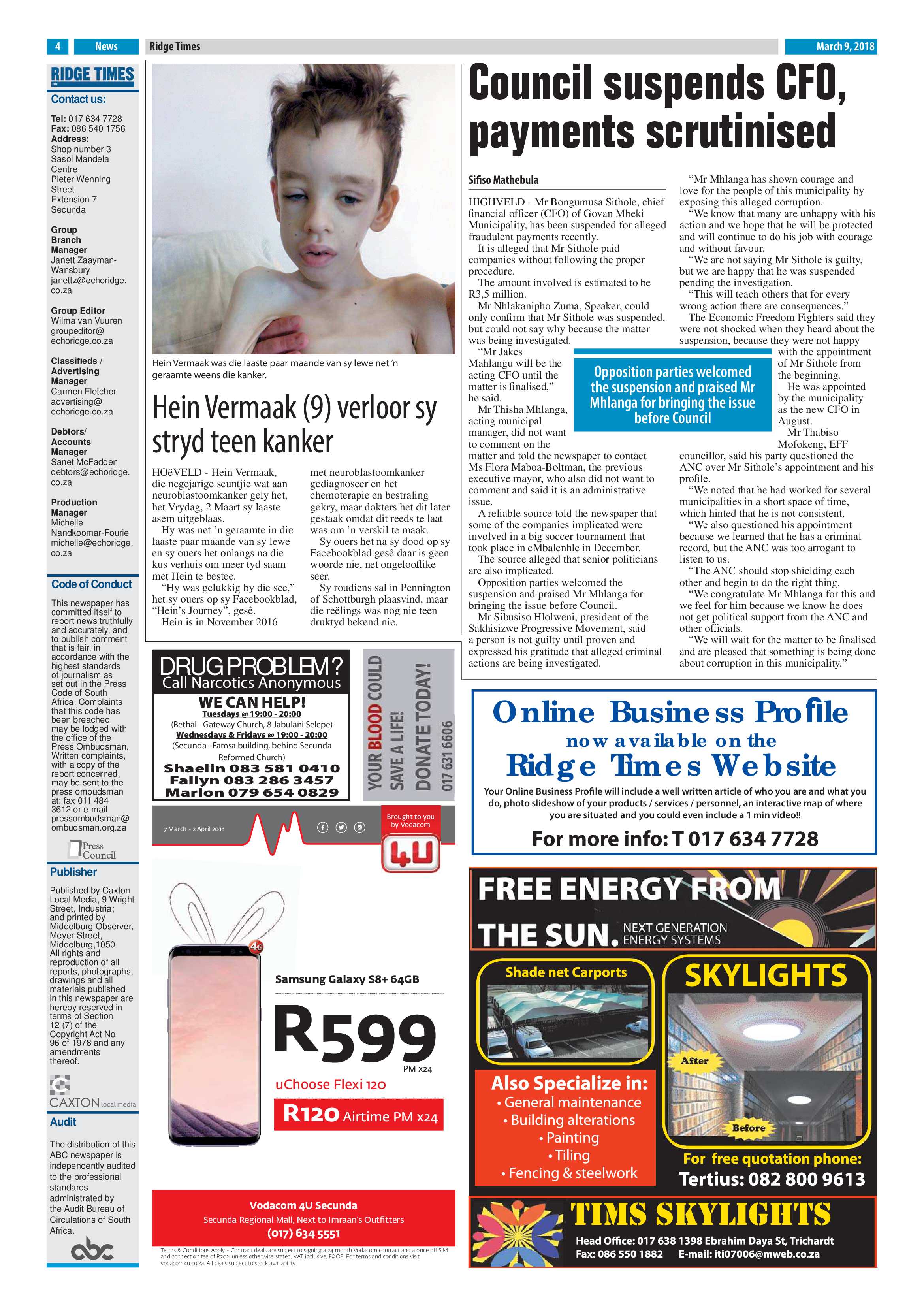 Ridge Times 9 March 2018 page 4