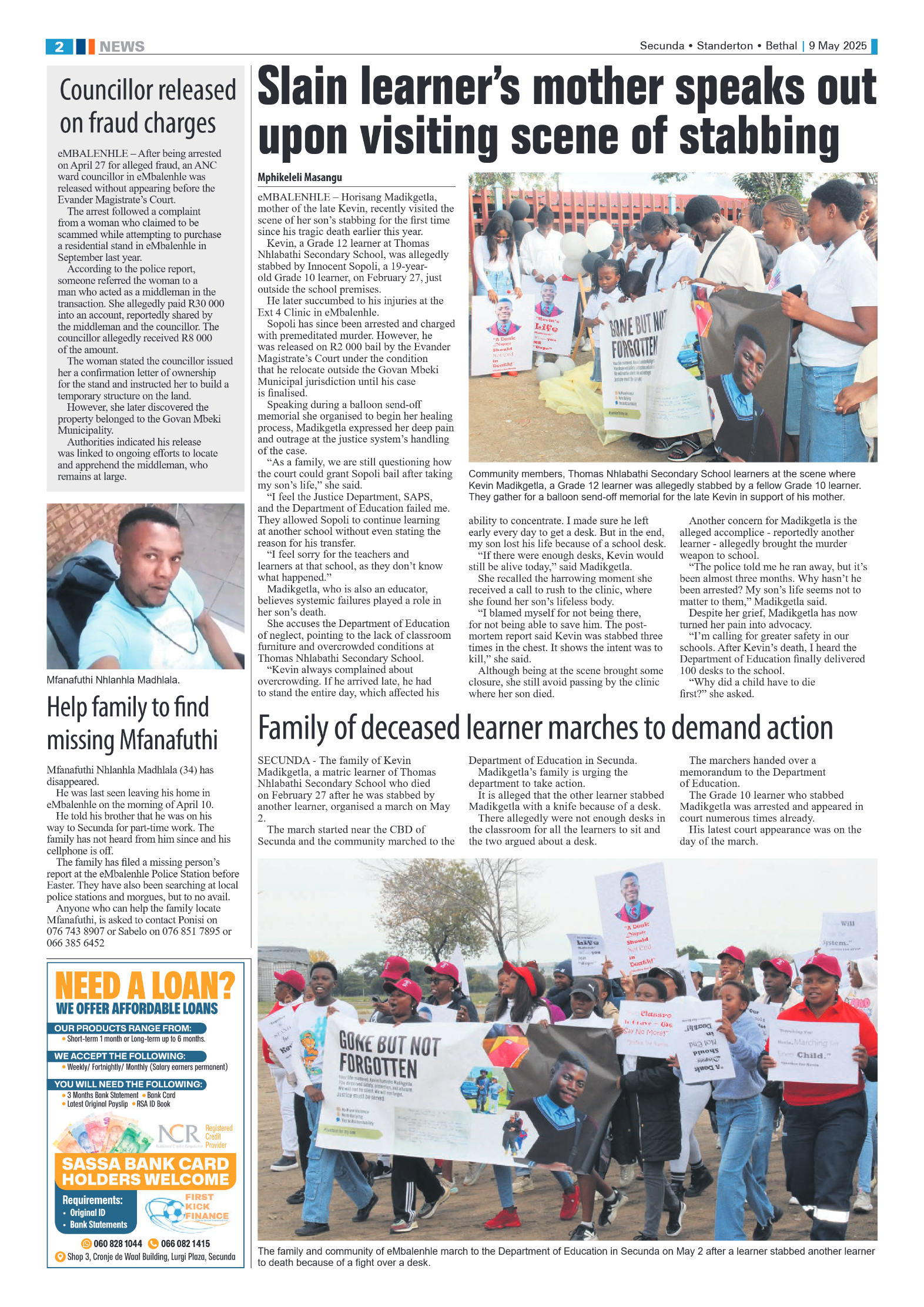 Ridge Times 9 May 2025 page 2