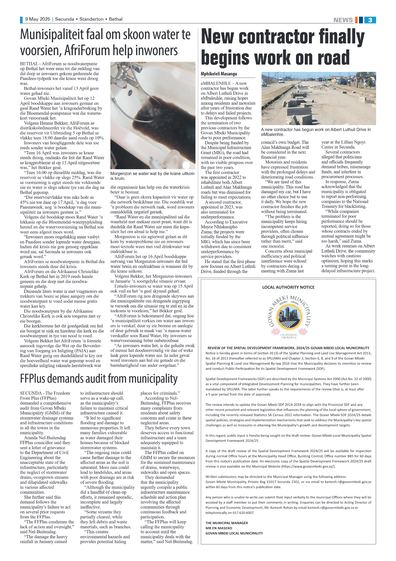 Ridge Times 9 May 2025 page 3