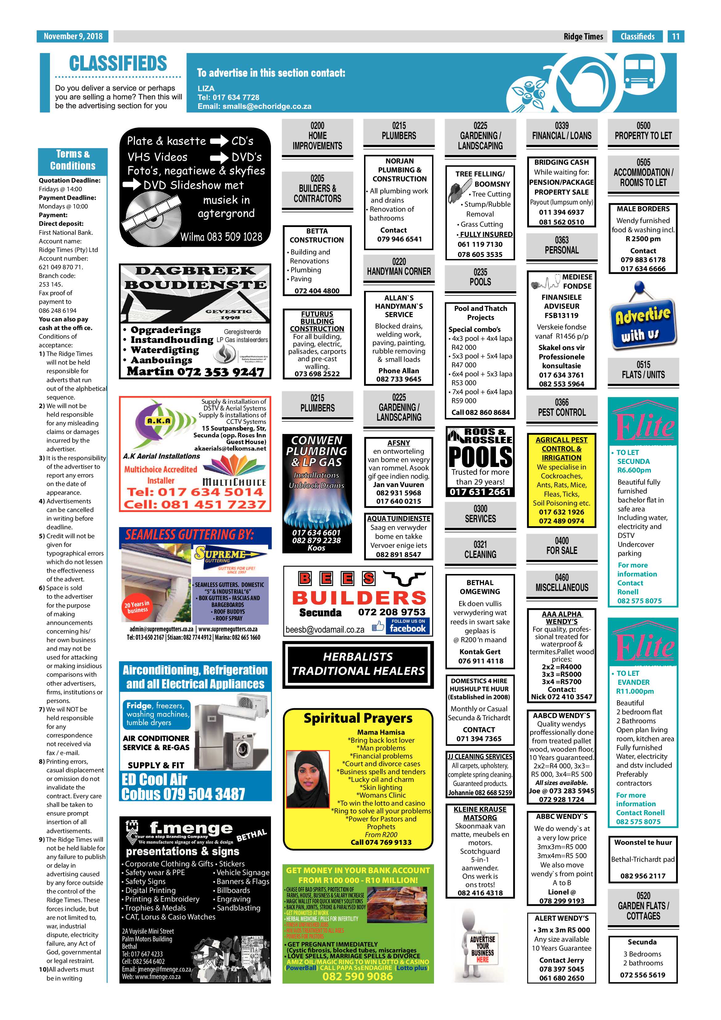 Ridge Times 9 November 2018 page 11