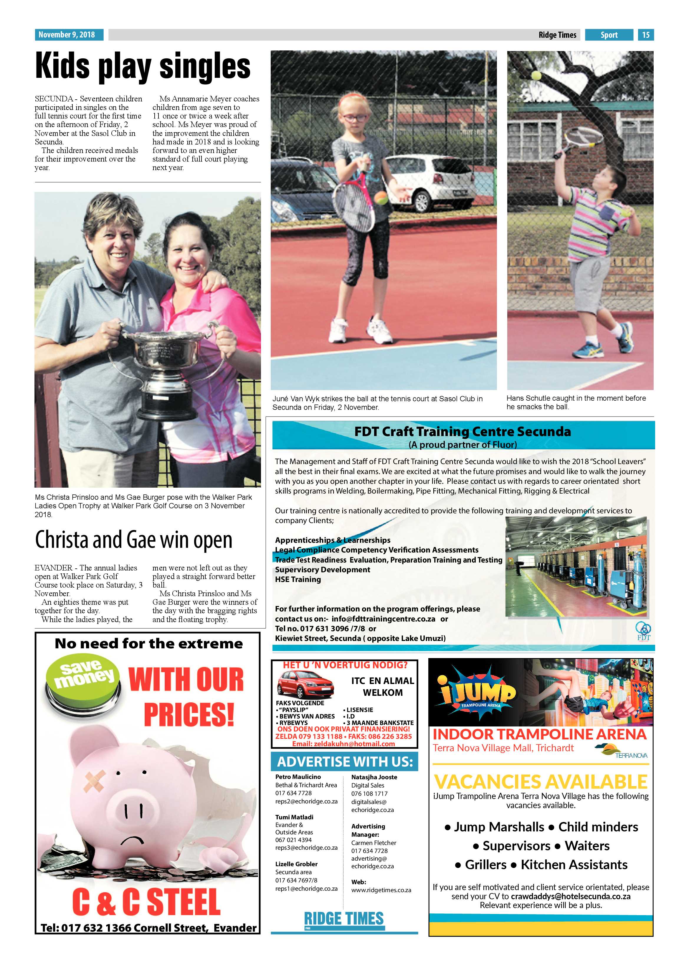 Ridge Times 9 November 2018 page 15