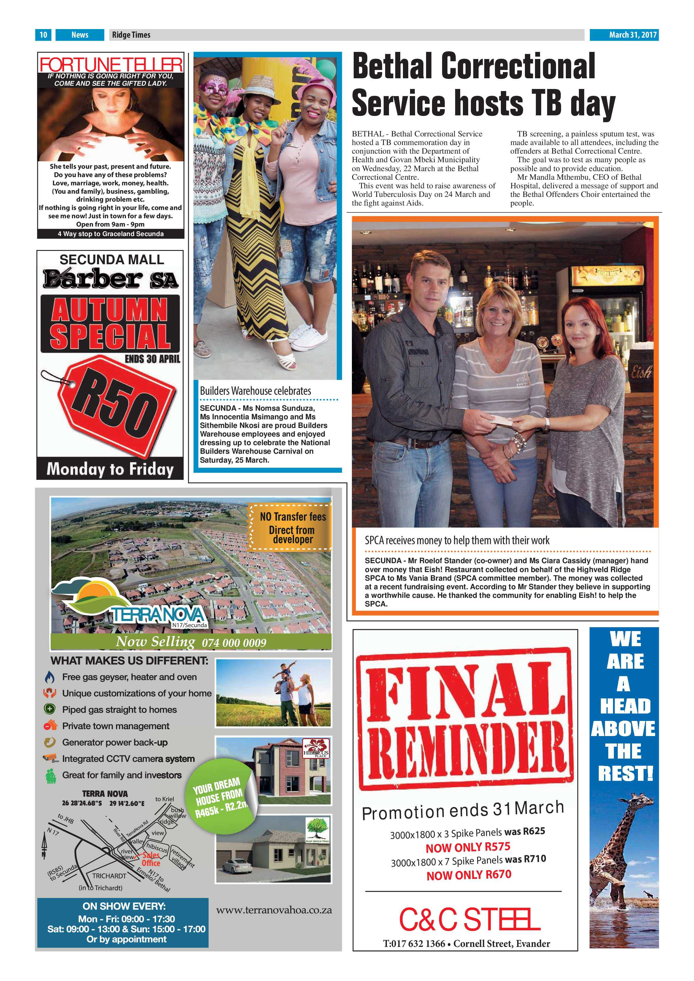 Ridge Times 31 March 2017 page 10
