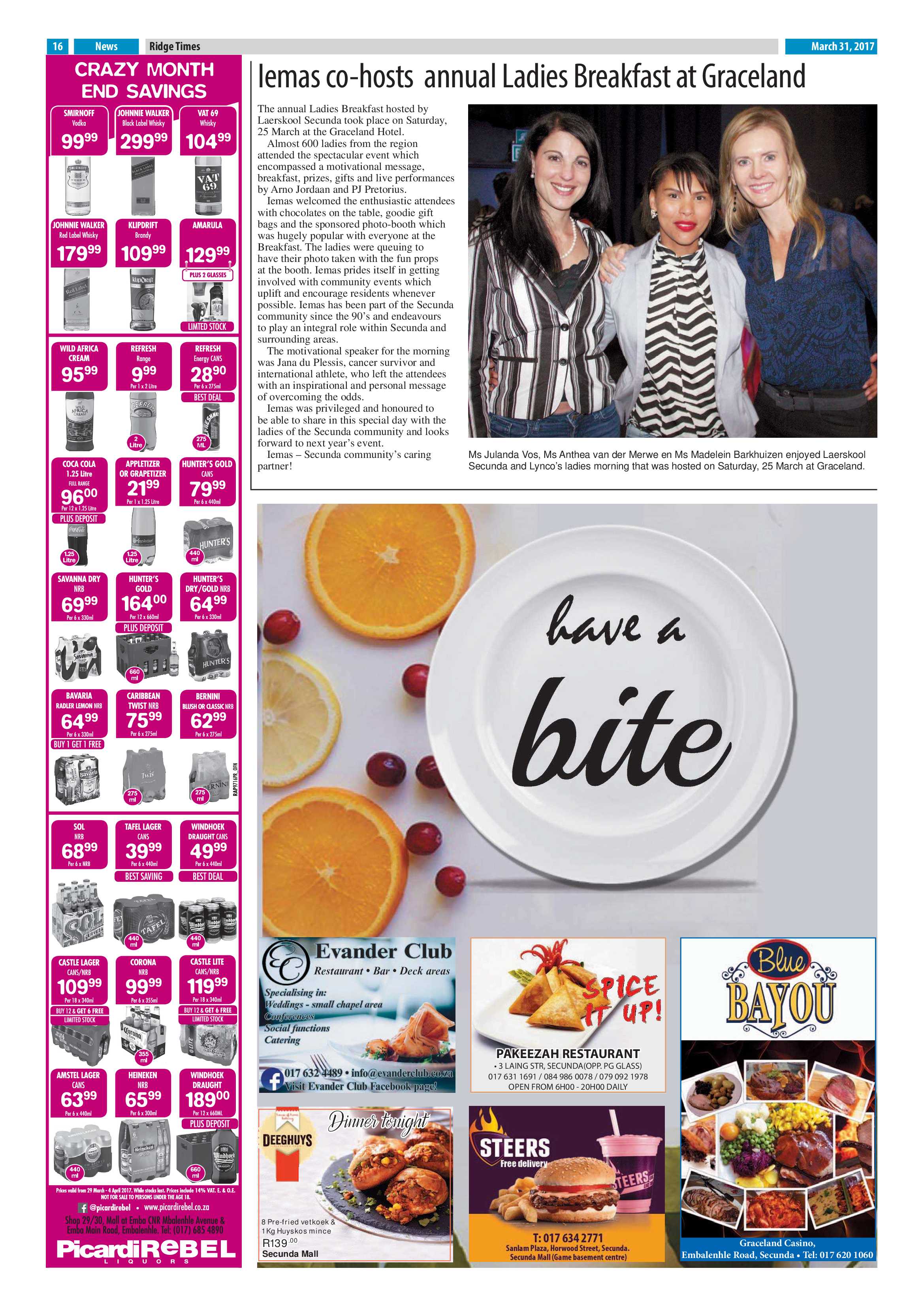 Ridge Times 31 March 2017 page 16