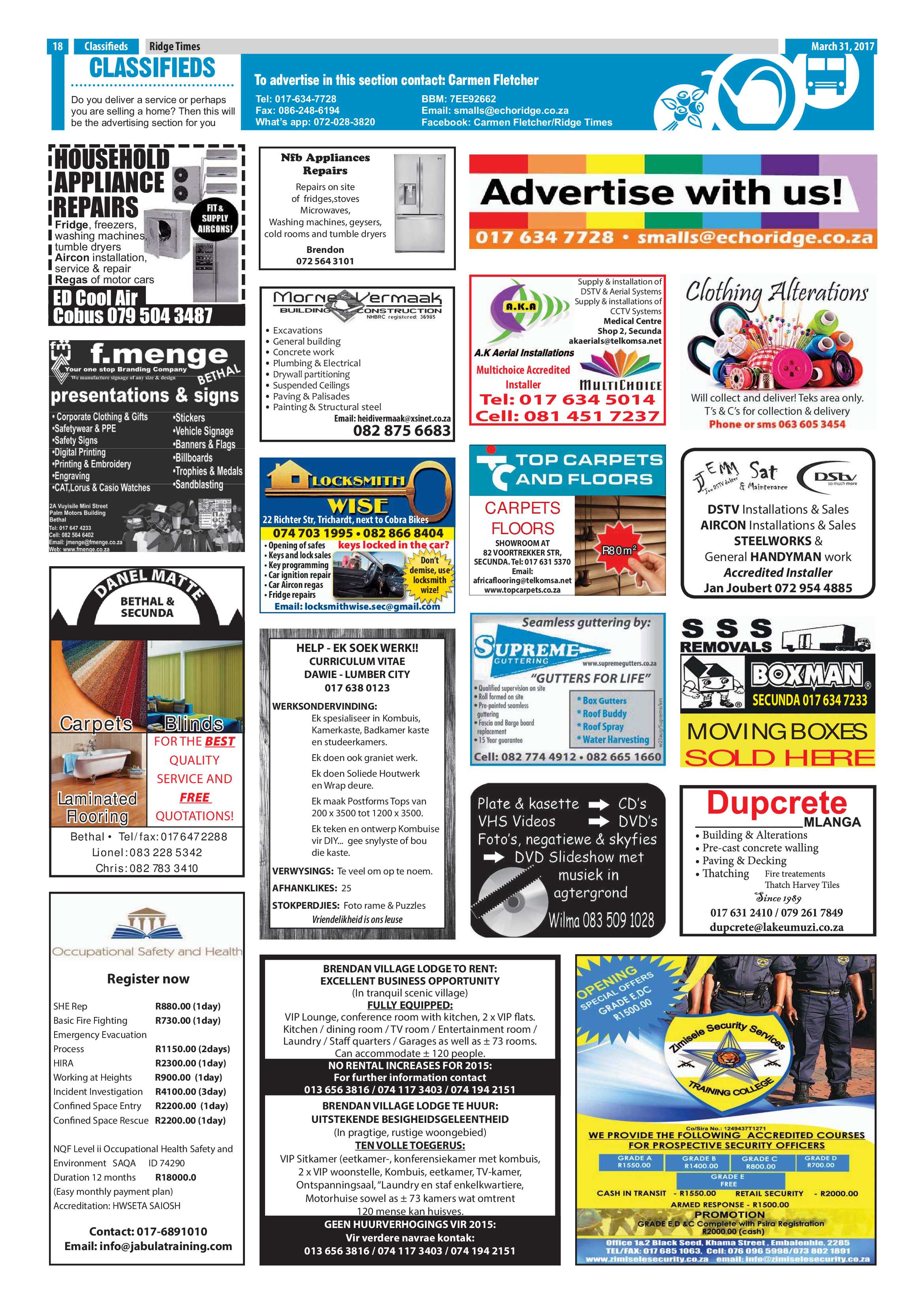 Ridge Times 31 March 2017 page 18