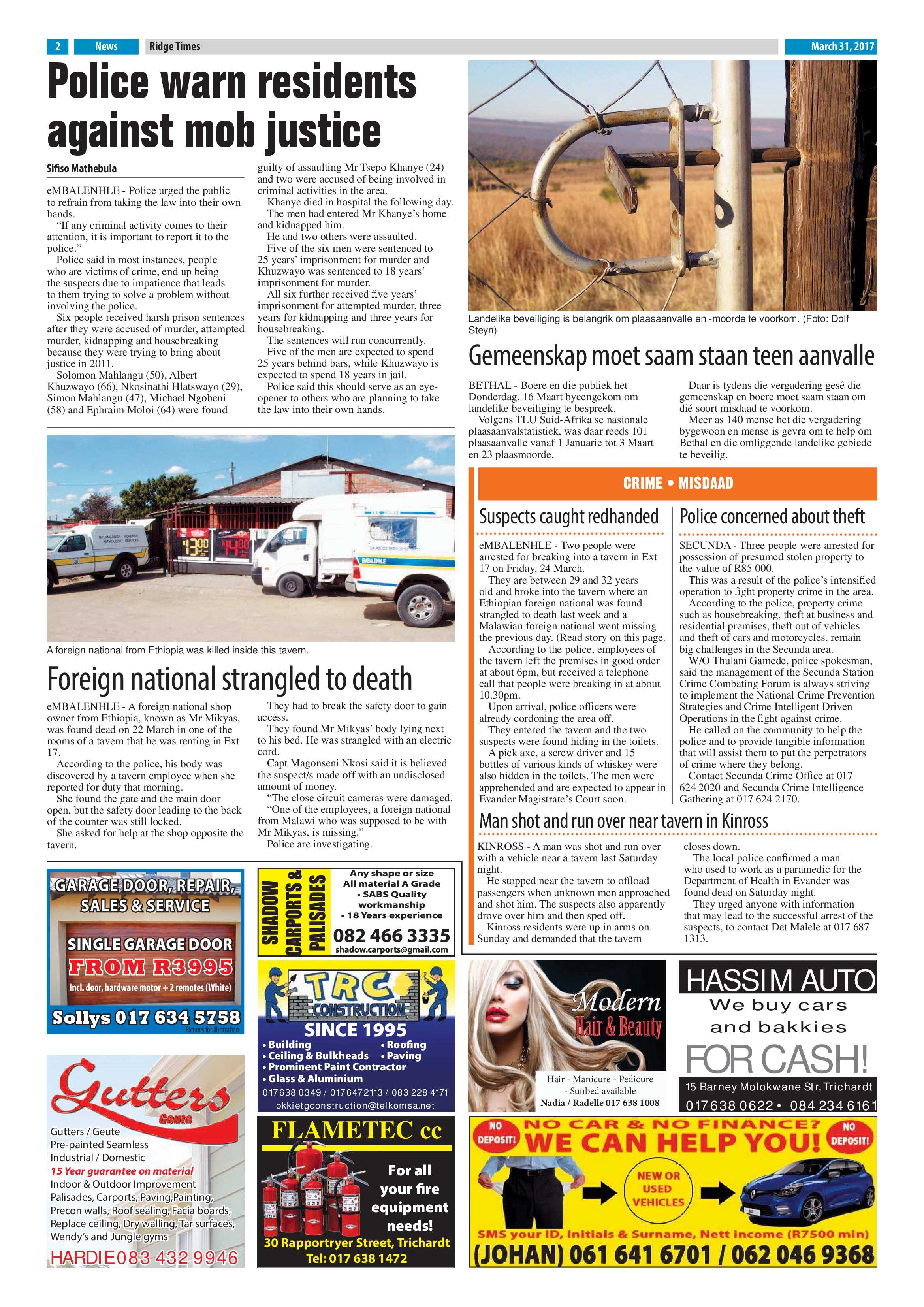 Ridge Times 31 March 2017 page 2