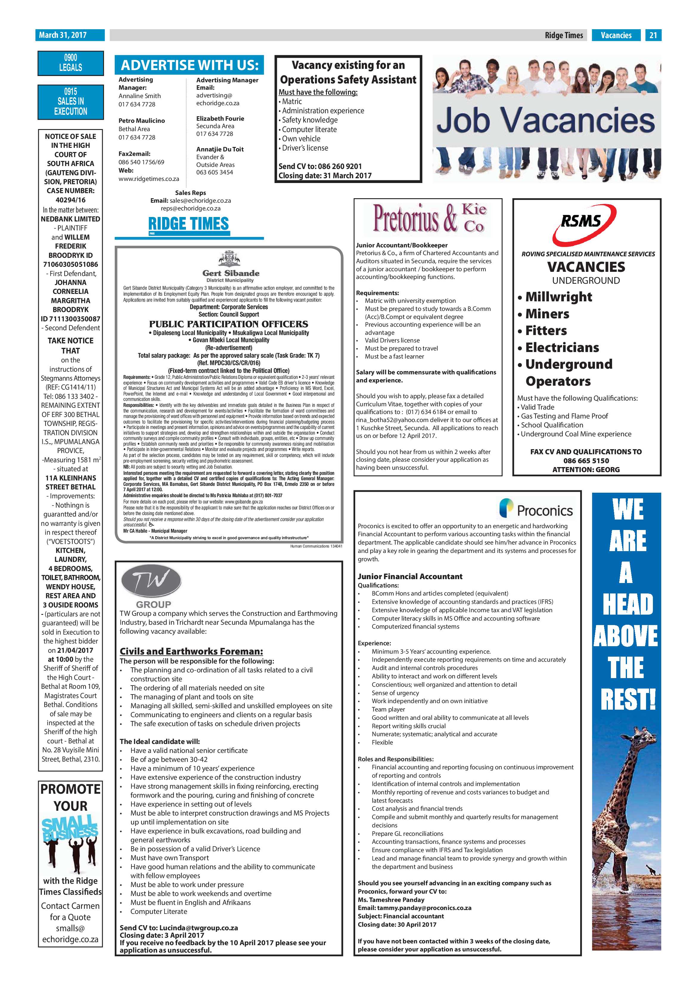 Ridge Times 31 March 2017 page 21