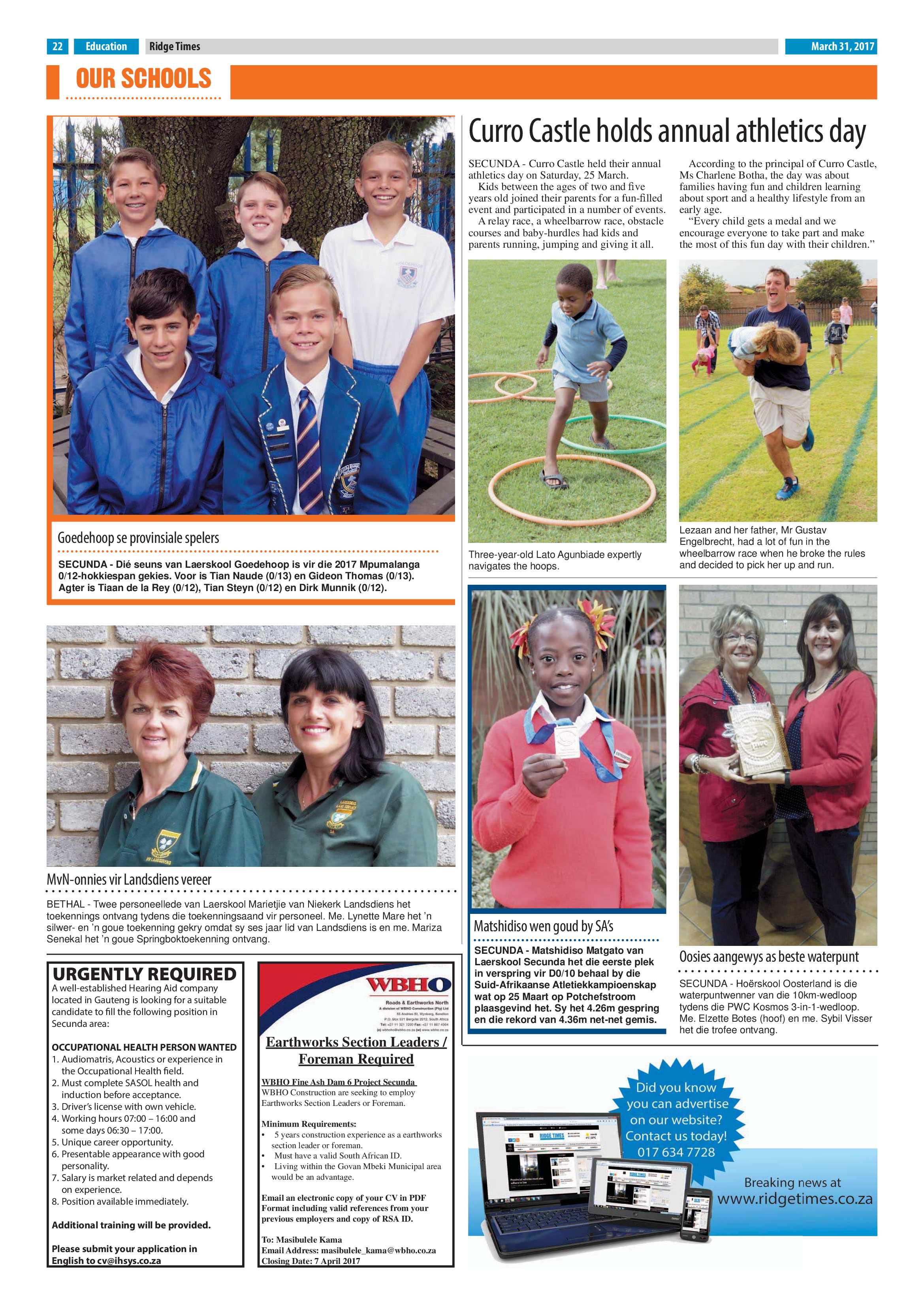 Ridge Times 31 March 2017 page 22