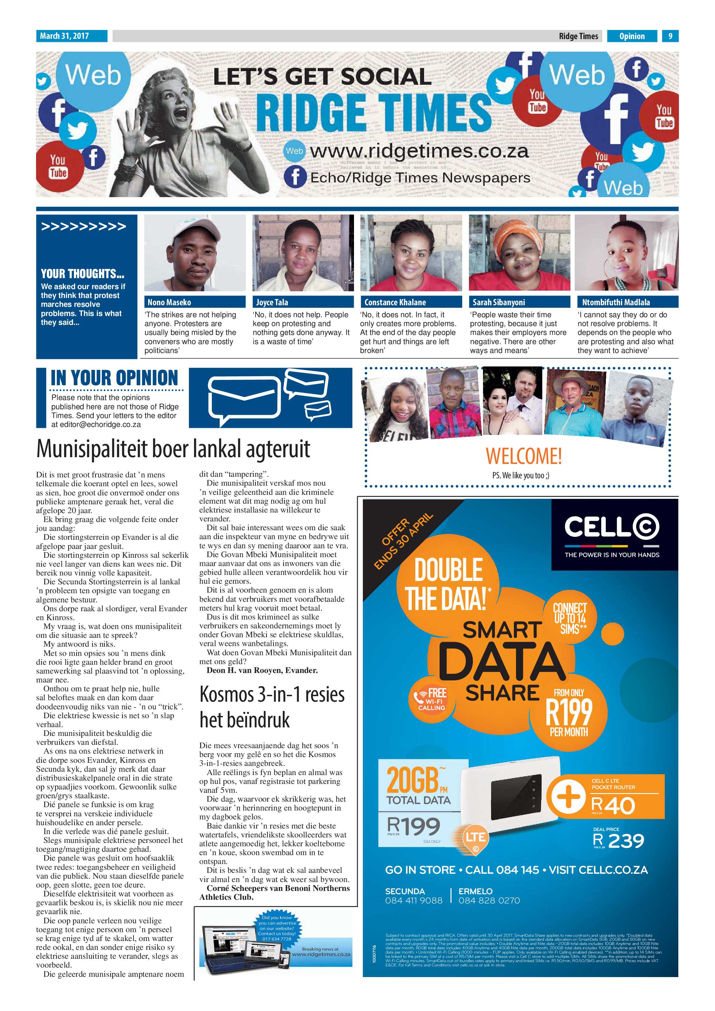 Ridge Times 31 March 2017 page 9