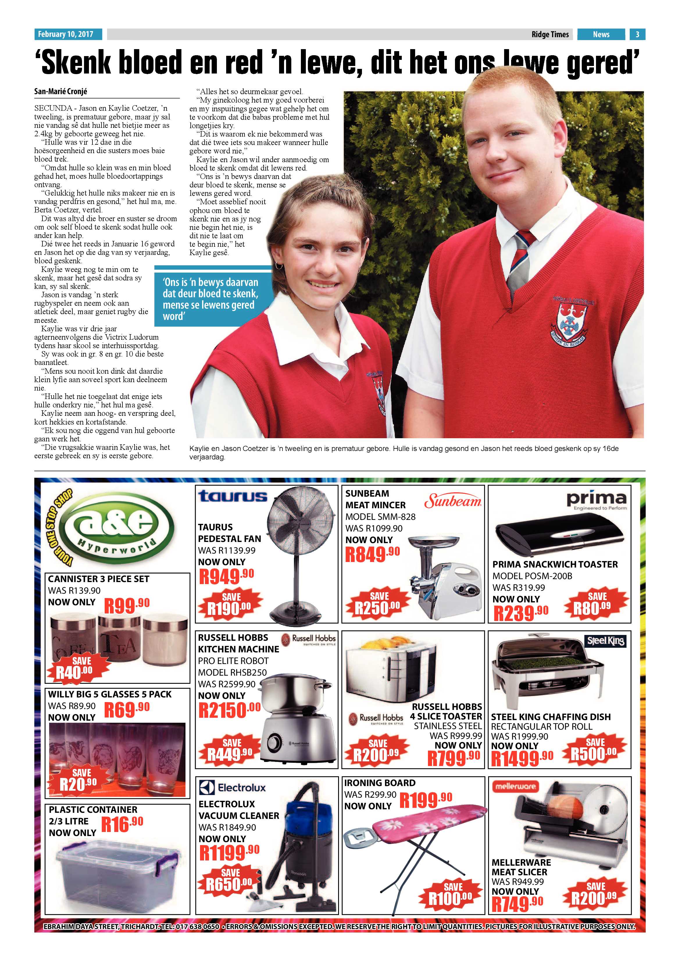 Ridge Times, 10 February 2017 page 3