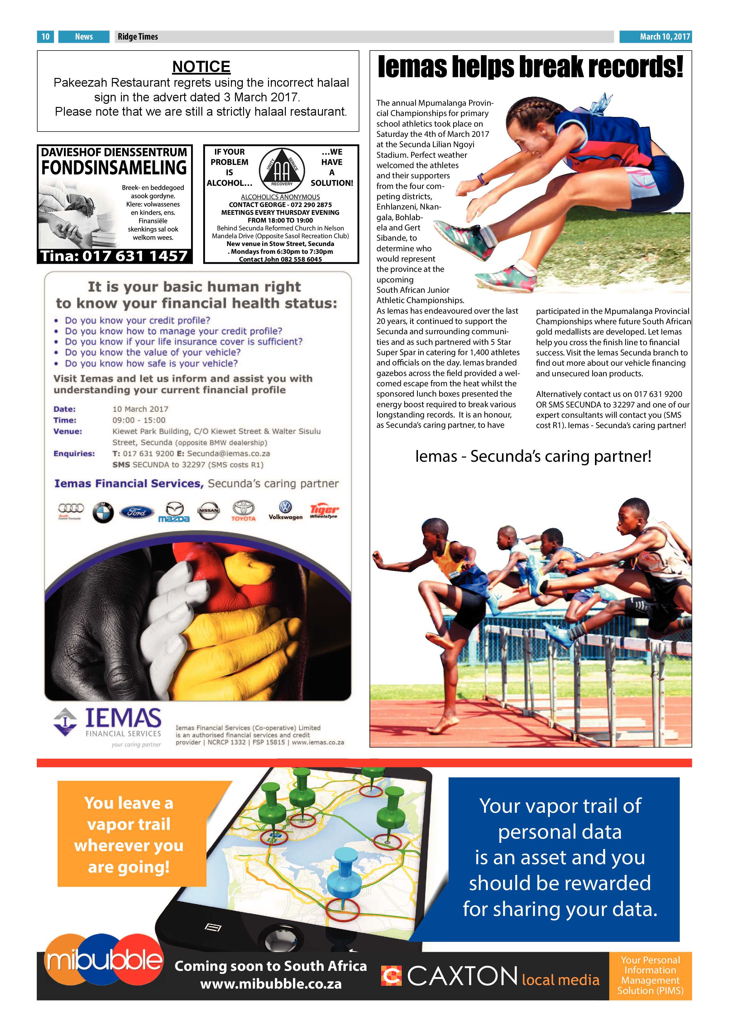 Ridge Times, 10 March 2017 page 10
