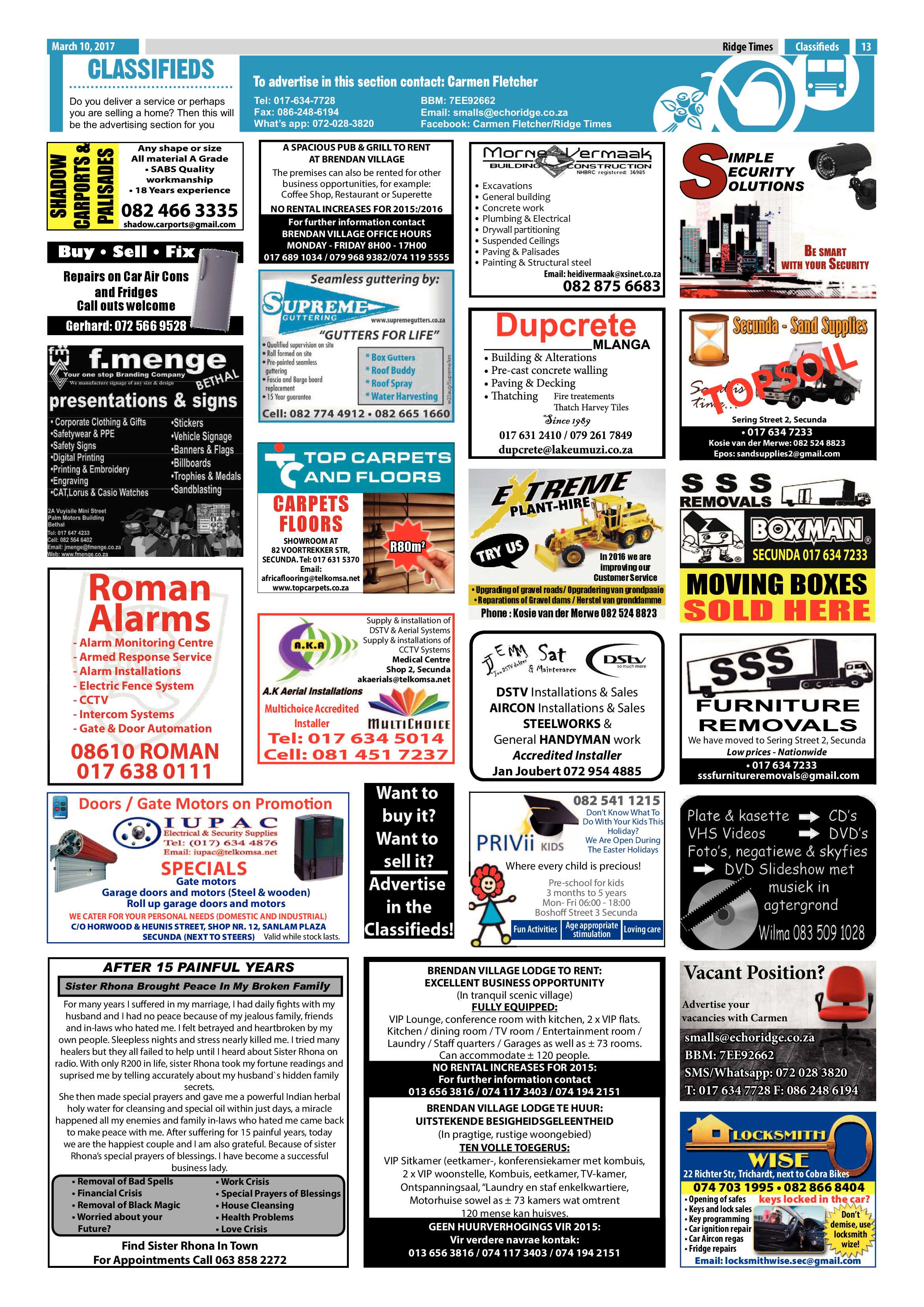 Ridge Times, 10 March 2017 page 13