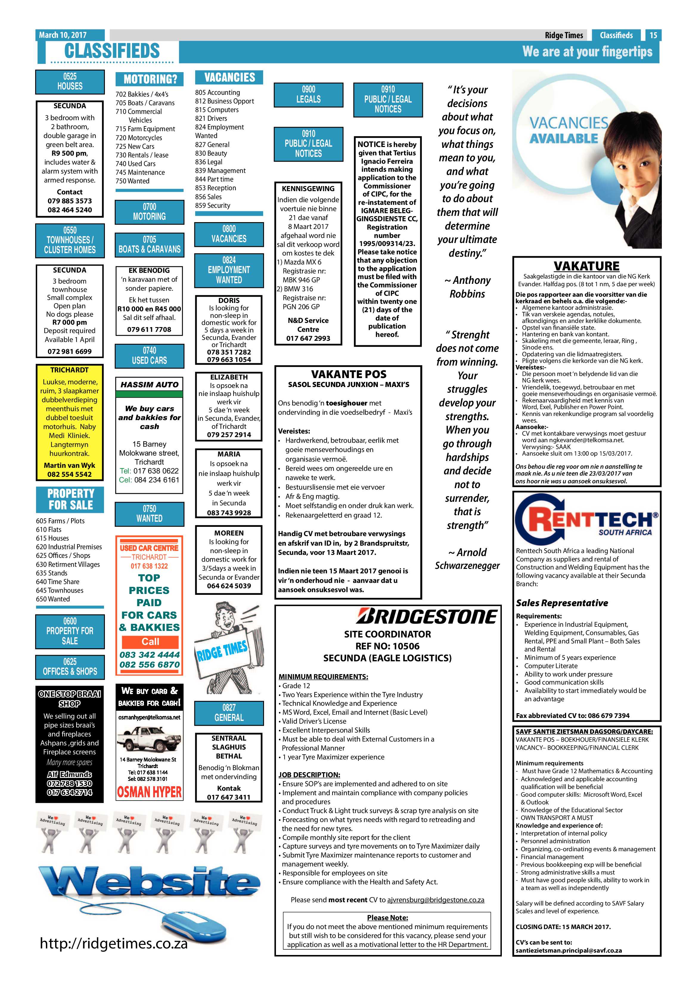 Ridge Times, 10 March 2017 page 15