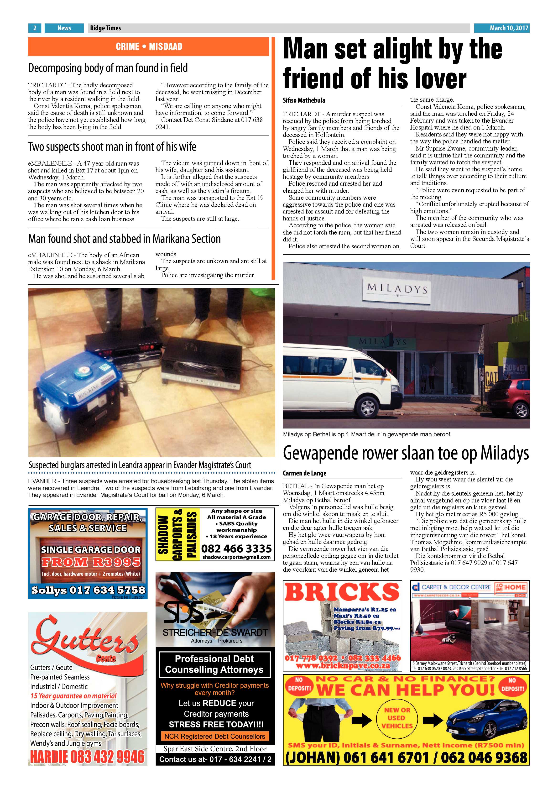 Ridge Times, 10 March 2017 page 2