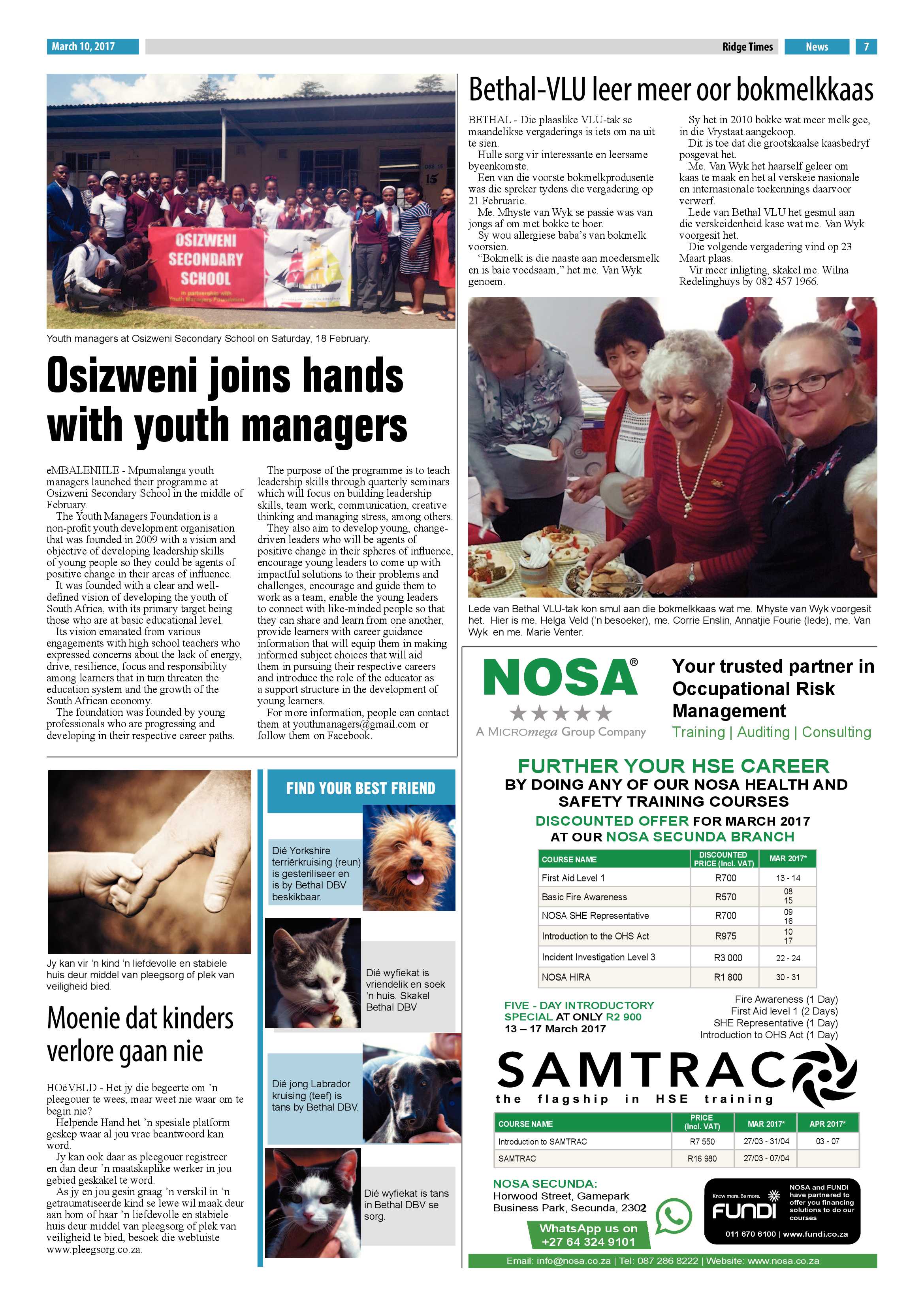 Ridge Times, 10 March 2017 page 7