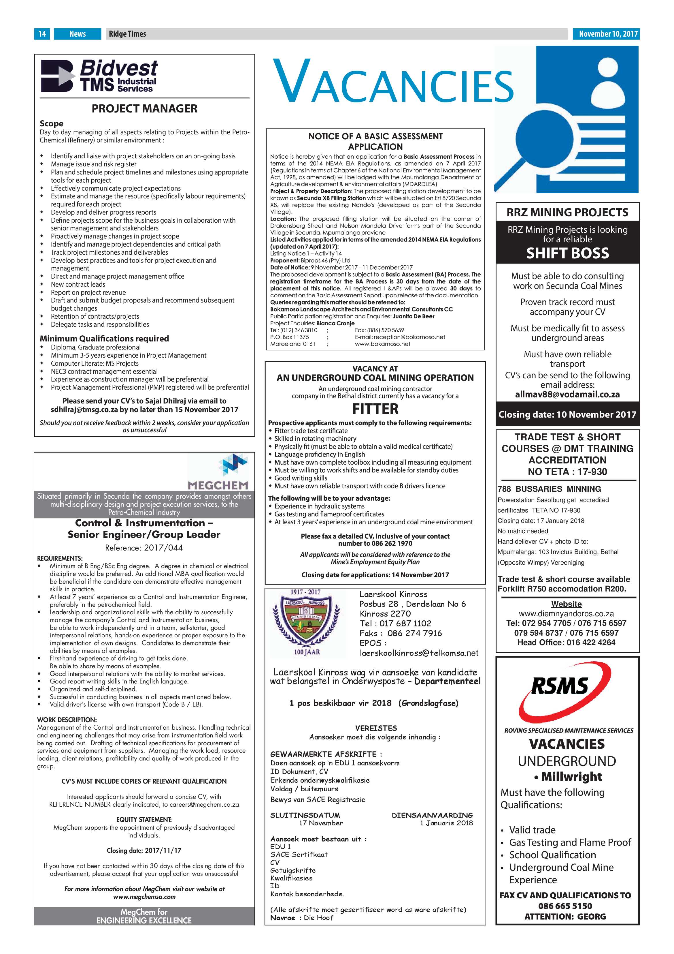 Ridge Times, 10 November 2017 page 14