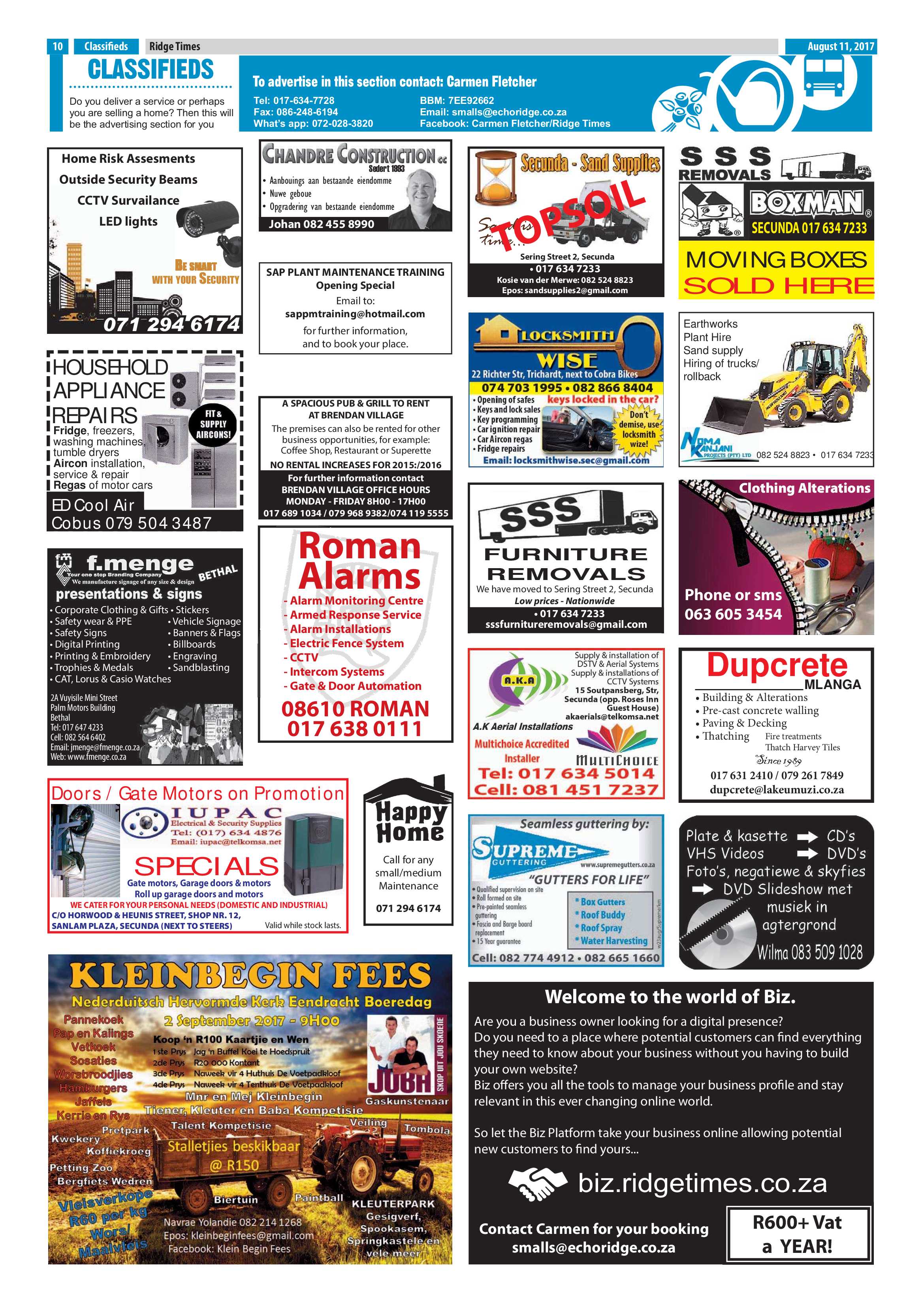 Ridge Times, 11 August 2017 page 10