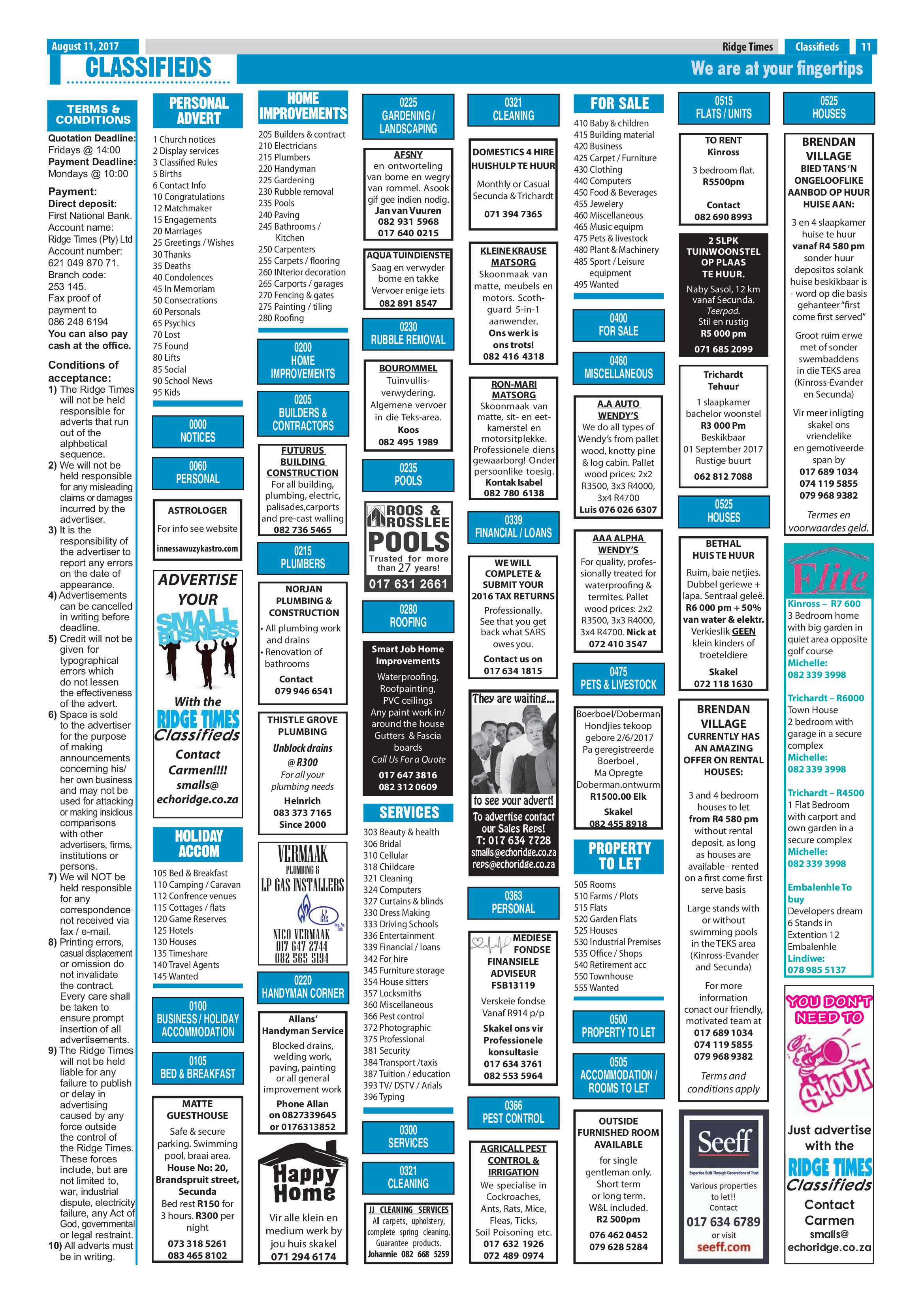 Ridge Times, 11 August 2017 page 11
