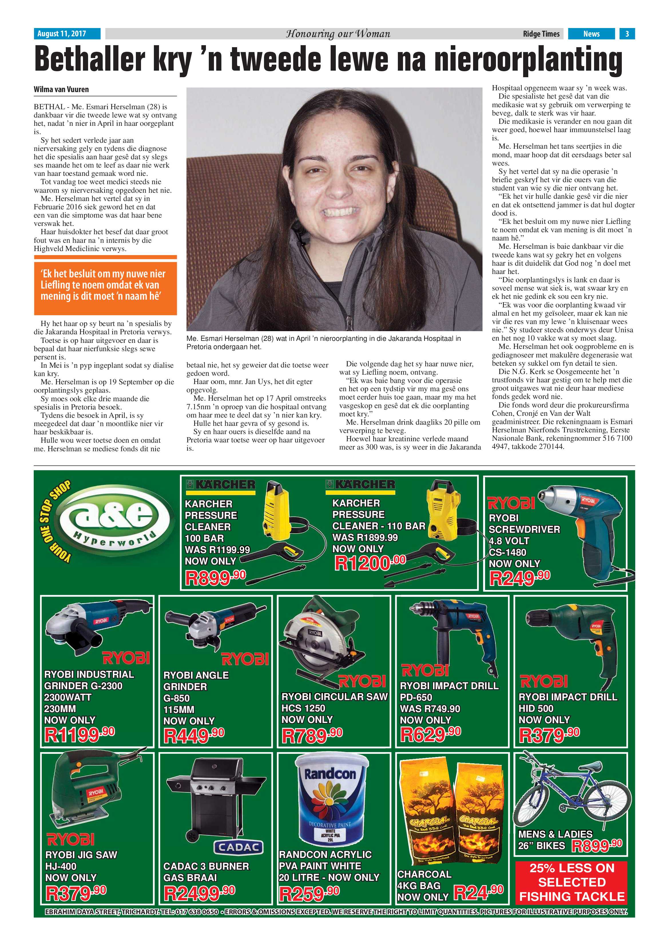 Ridge Times, 11 August 2017 page 3