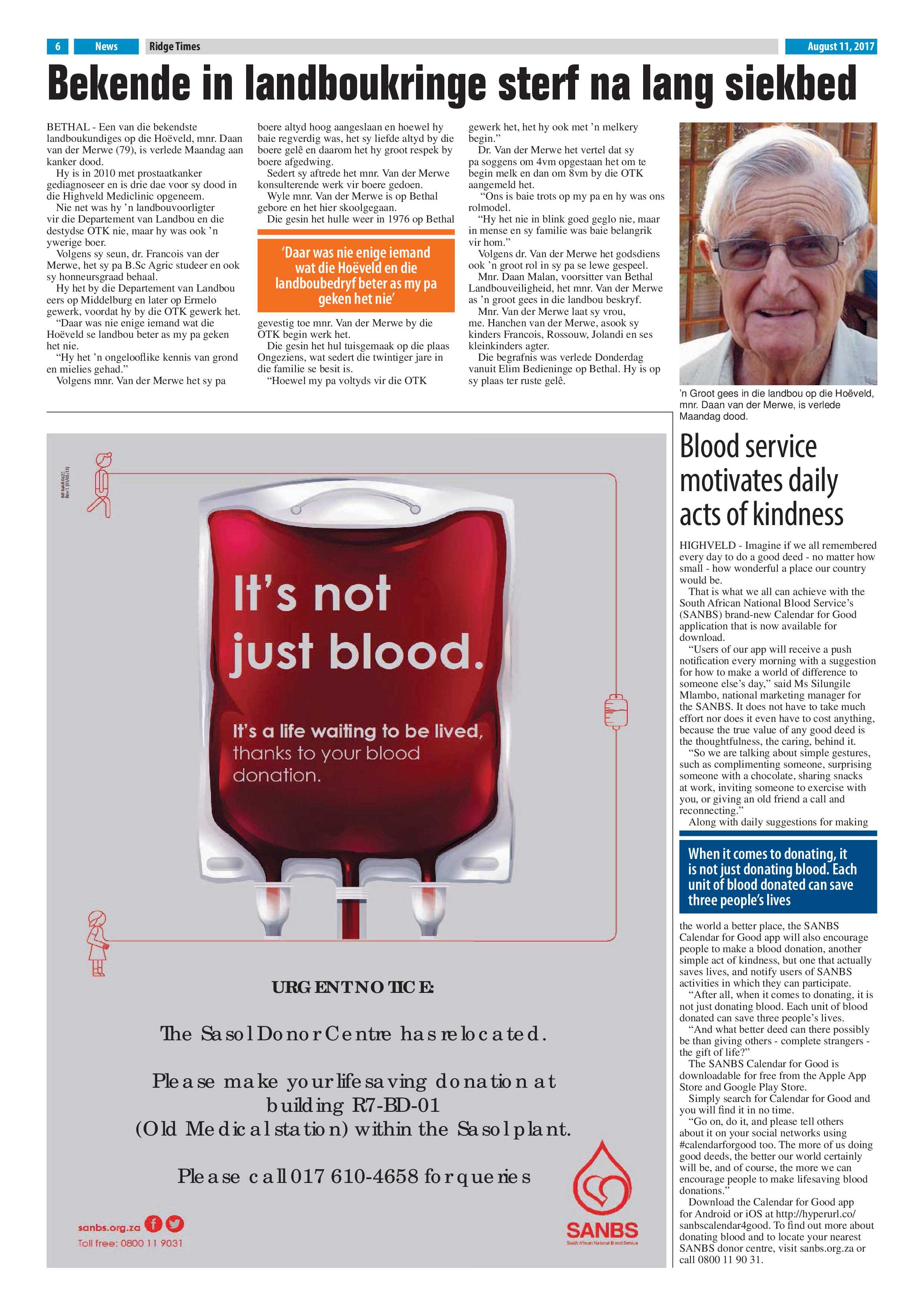 Ridge Times, 11 August 2017 page 6