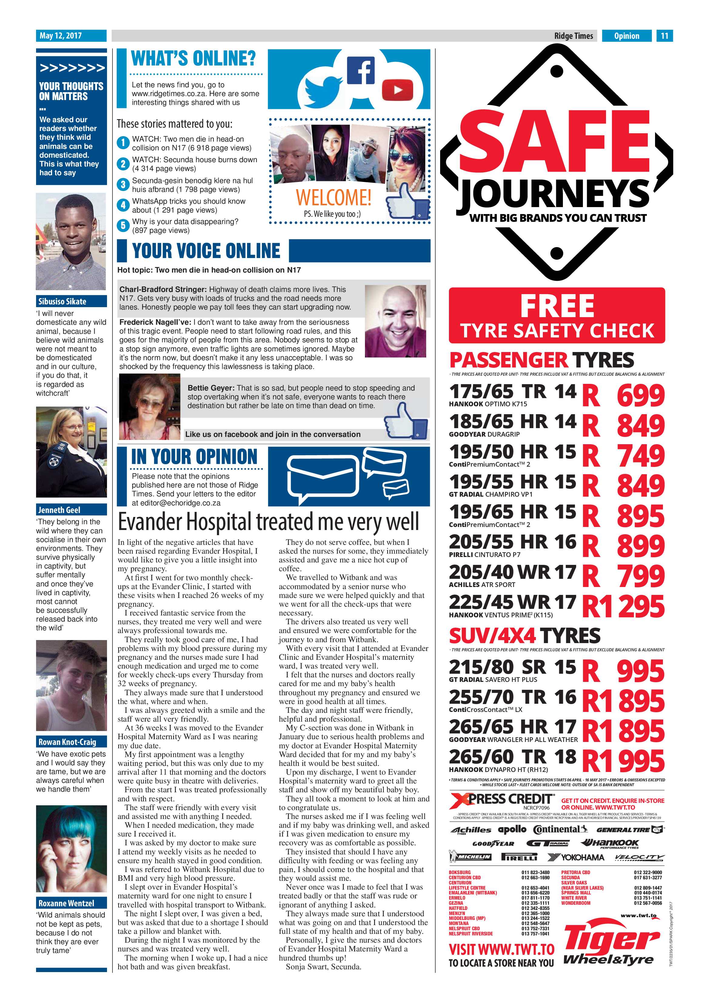 Ridge Times, 12 May 2017 page 11