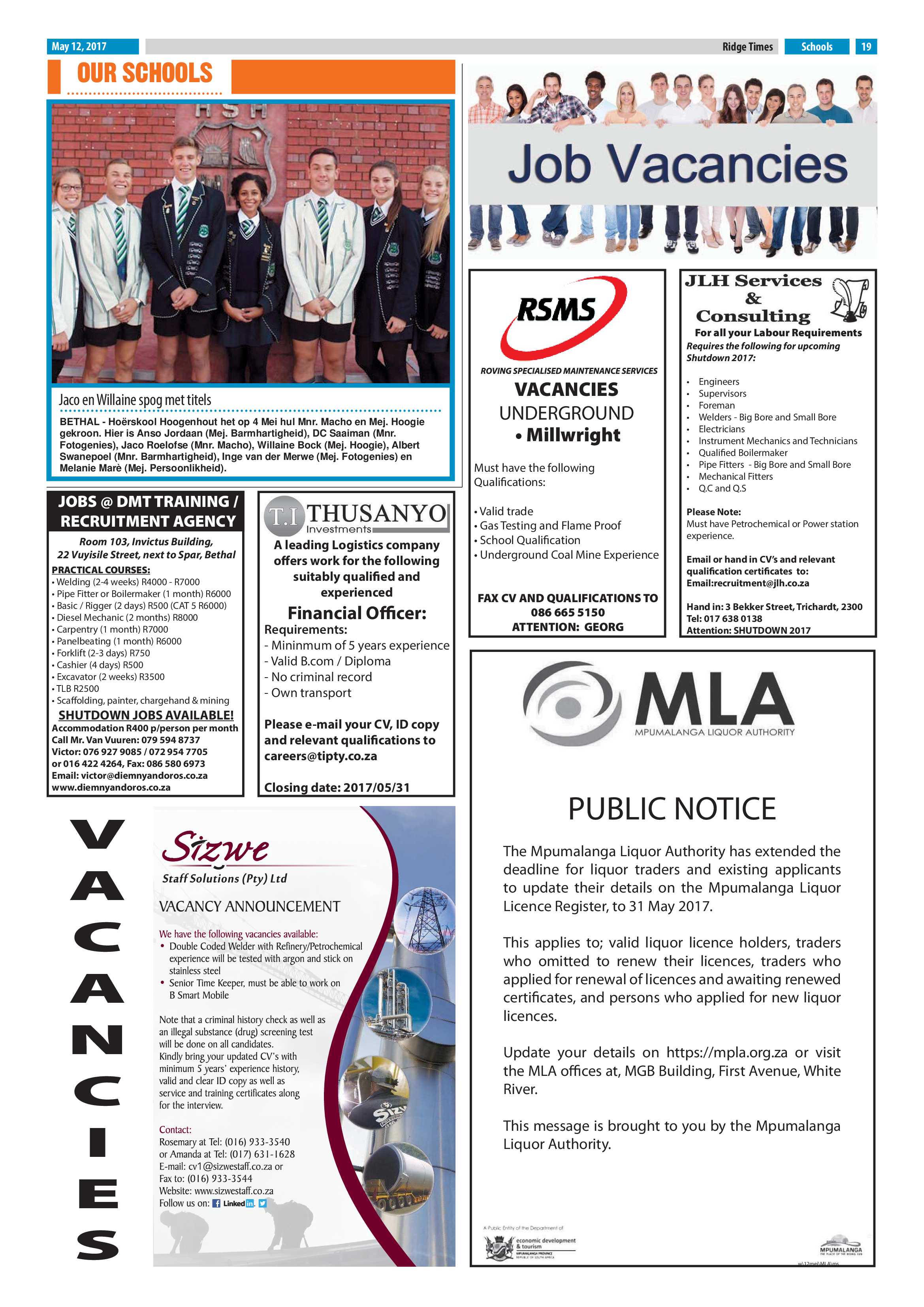 Ridge Times, 12 May 2017 page 19