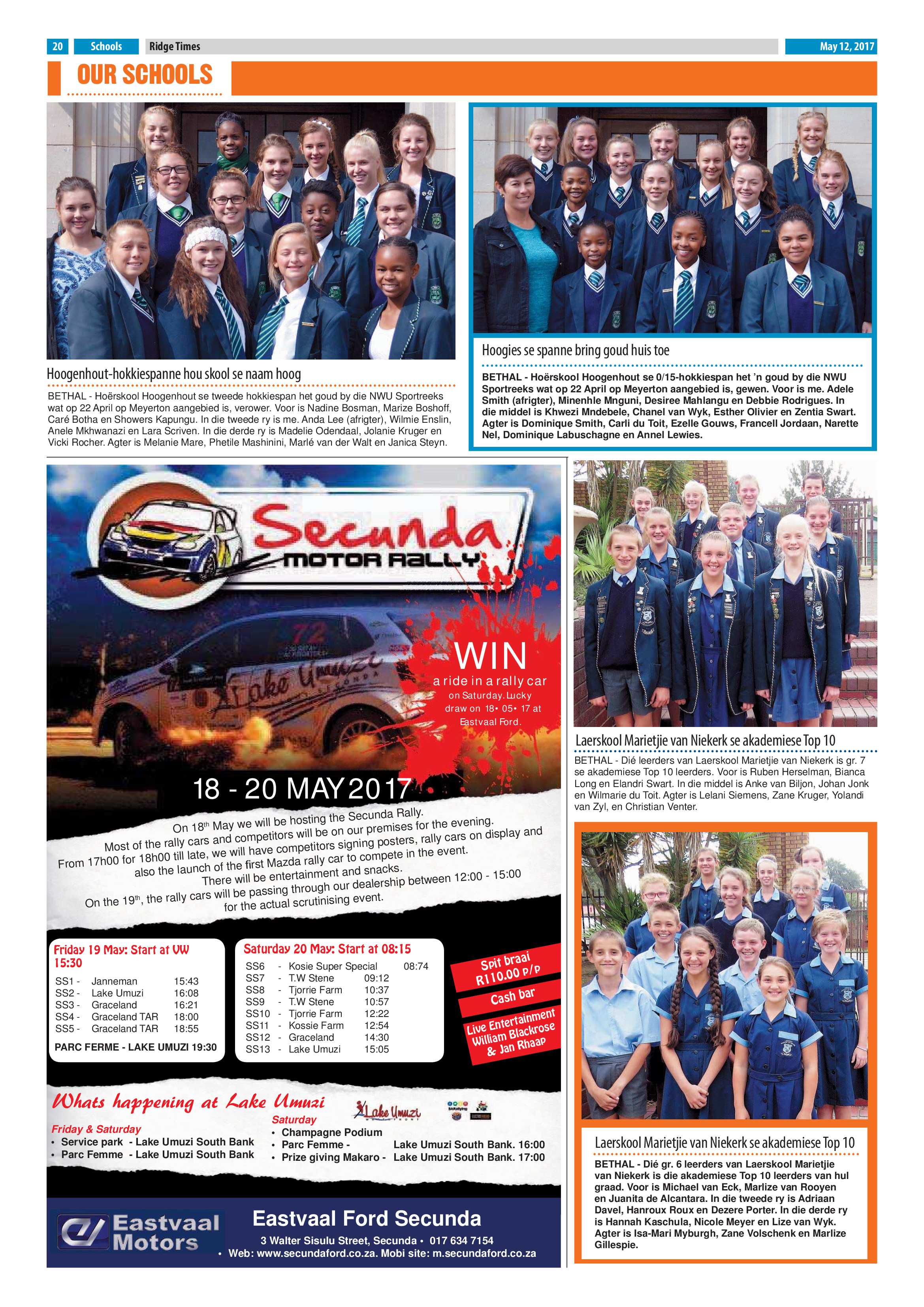 Ridge Times, 12 May 2017 page 20