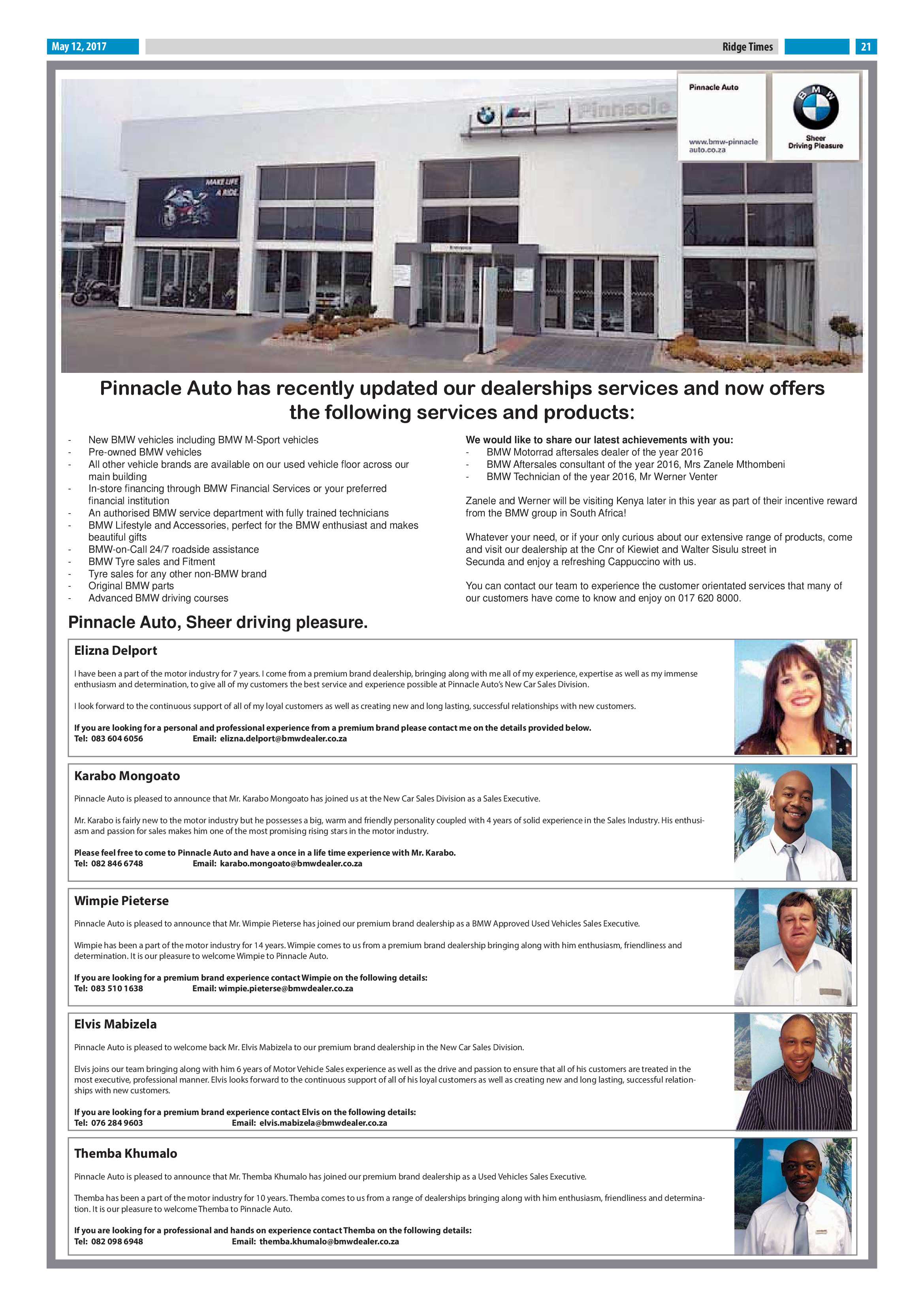 Ridge Times, 12 May 2017 page 21