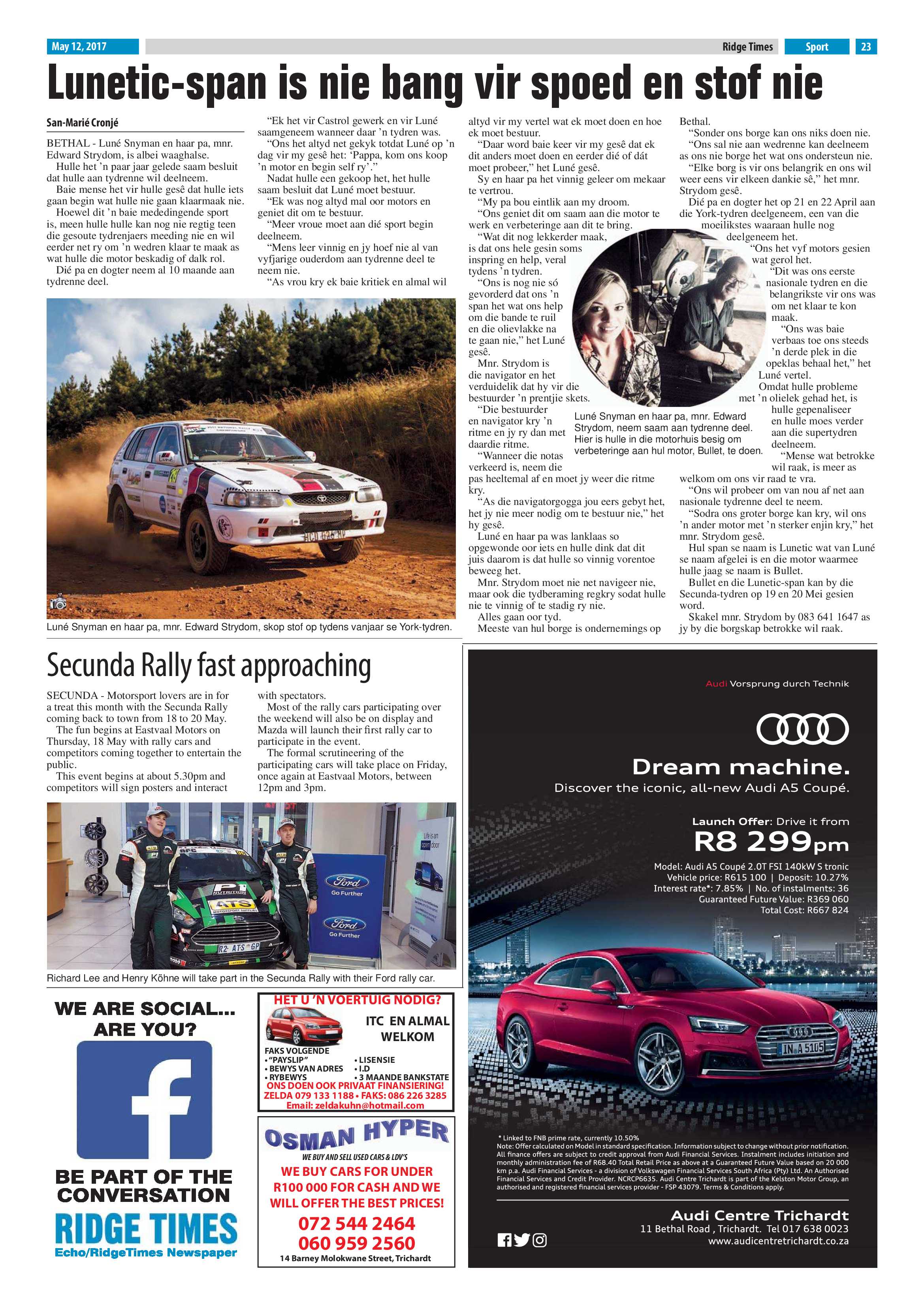 Ridge Times, 12 May 2017 page 23