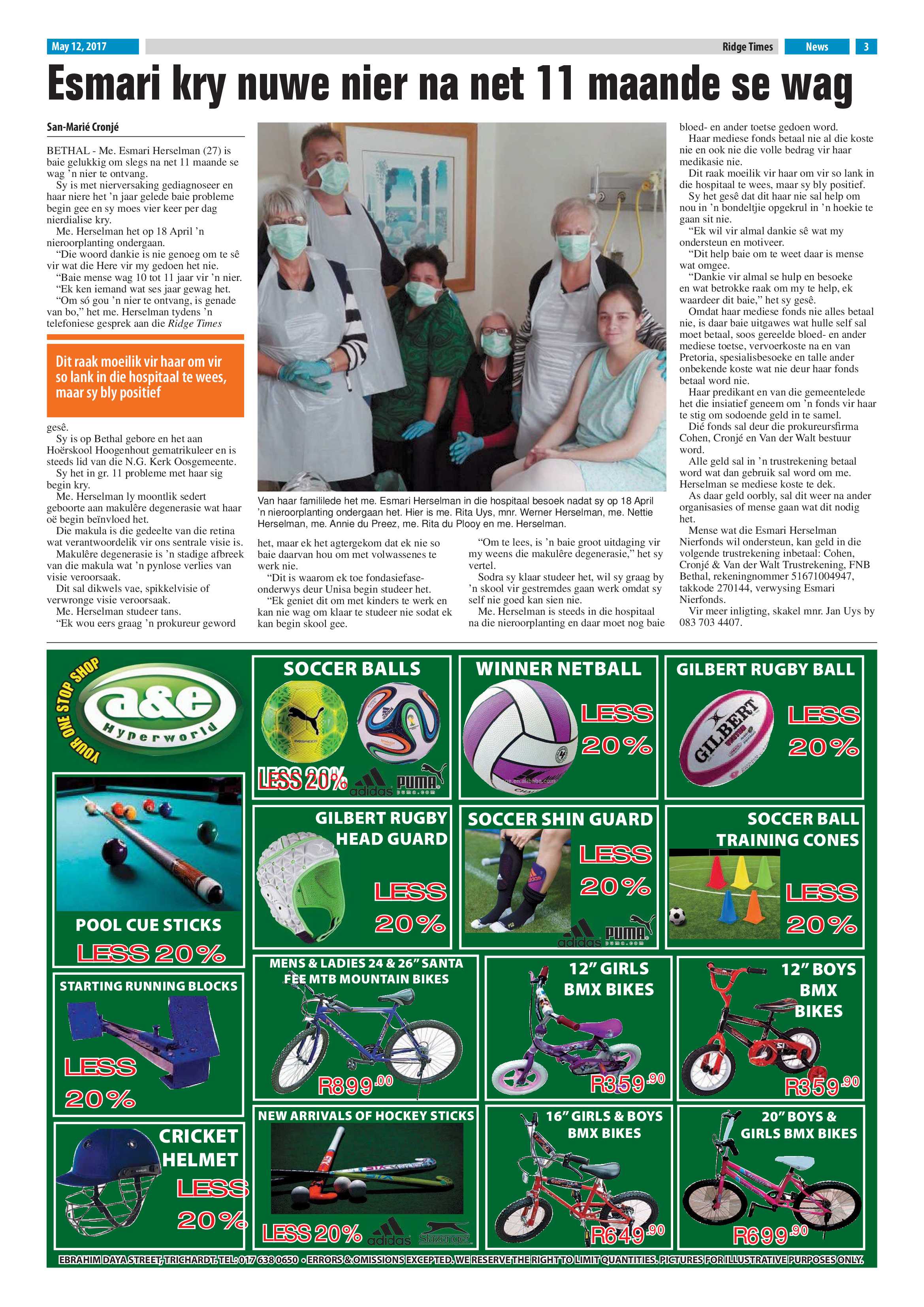 Ridge Times, 12 May 2017 page 3