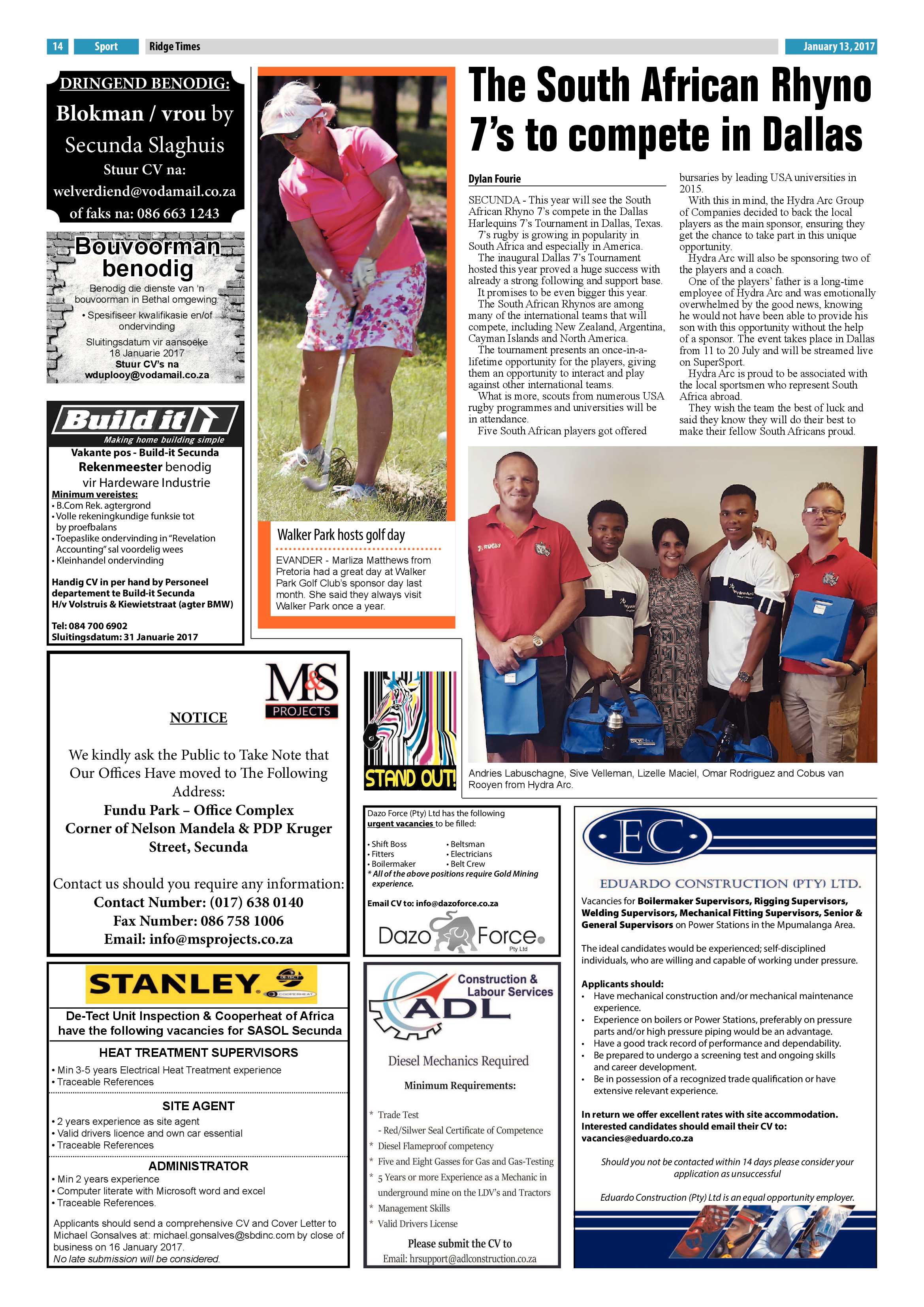 Ridge Times, 13 January 2017 page 14