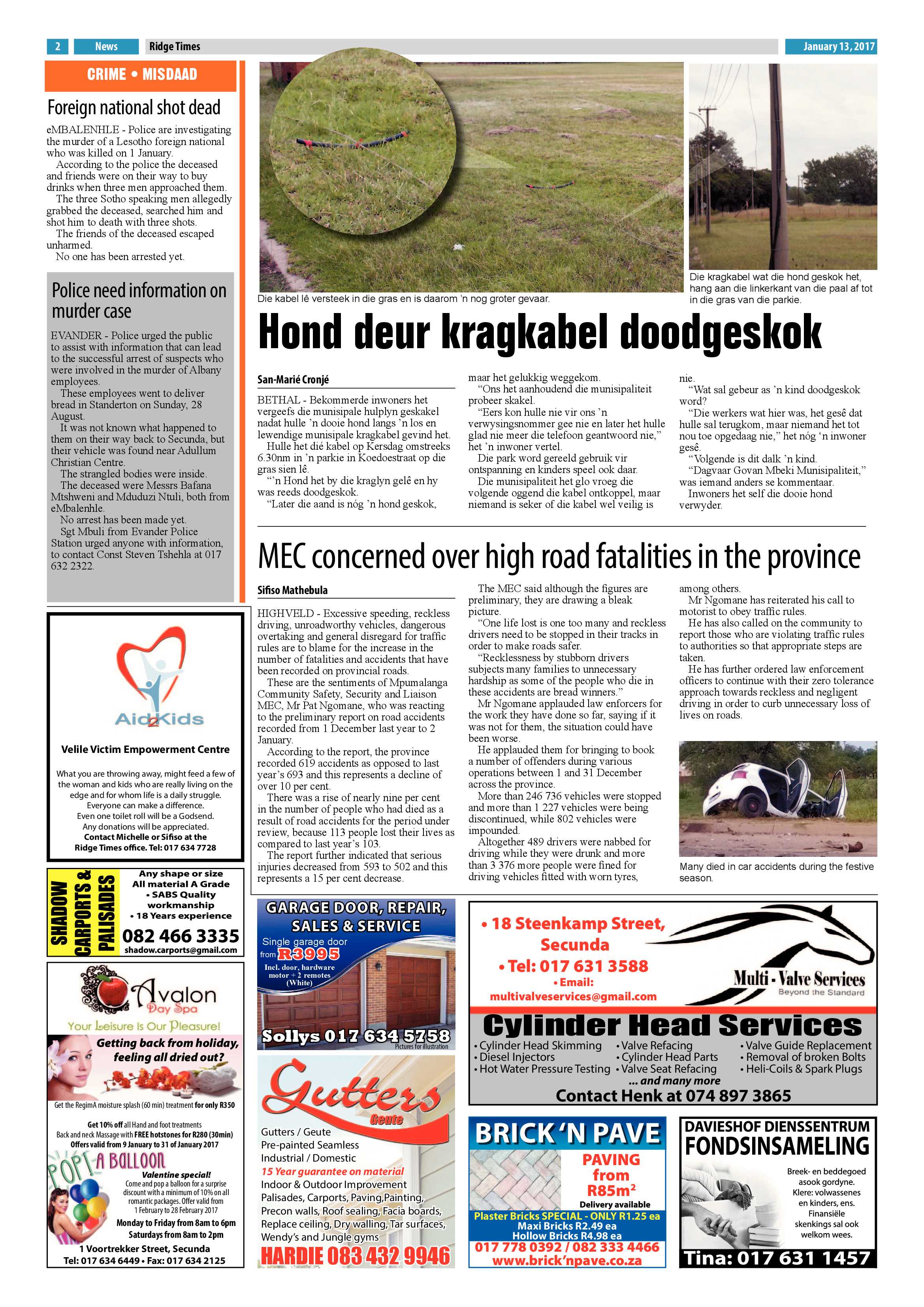Ridge Times, 13 January 2017 page 2