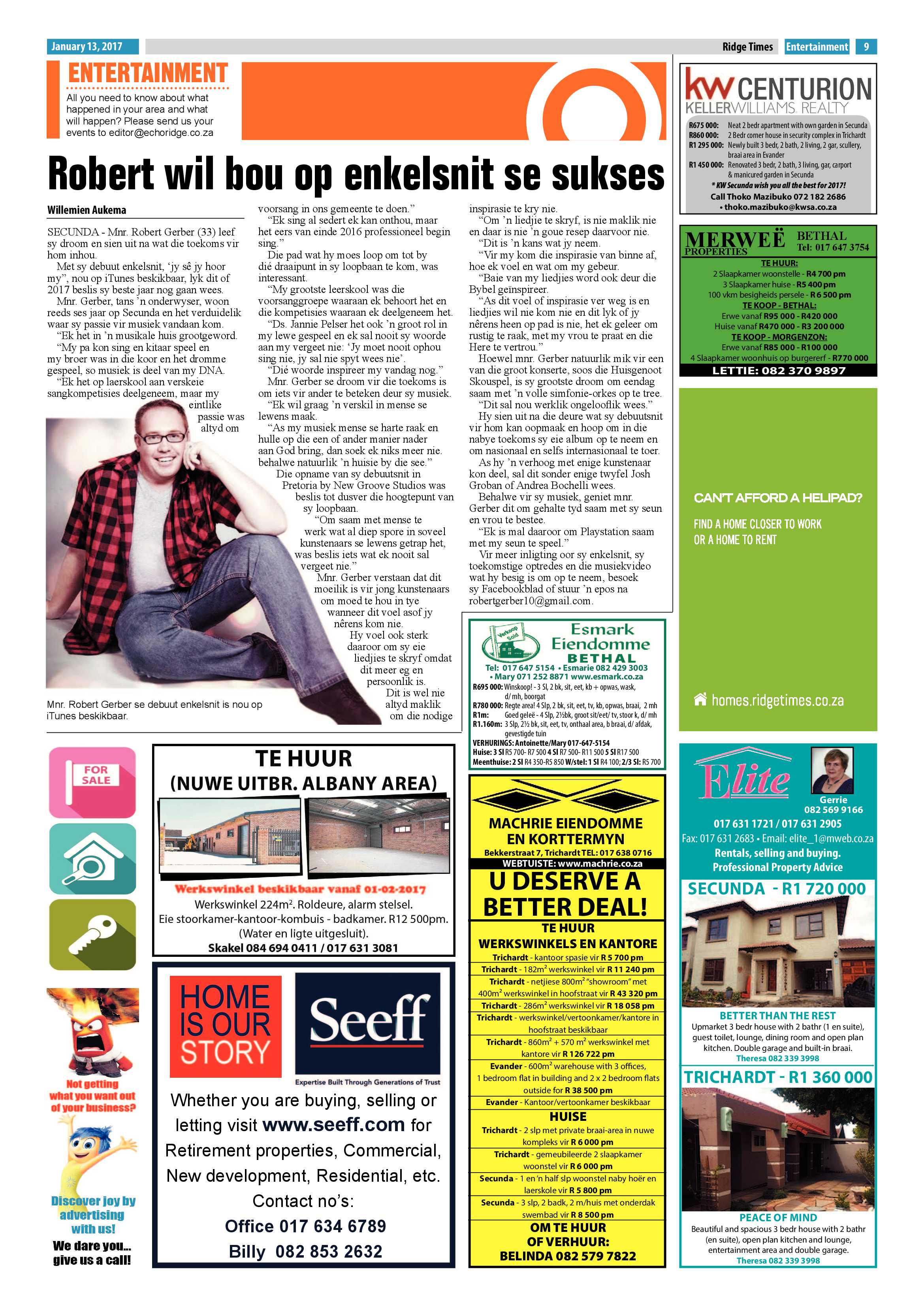Ridge Times, 13 January 2017 page 9