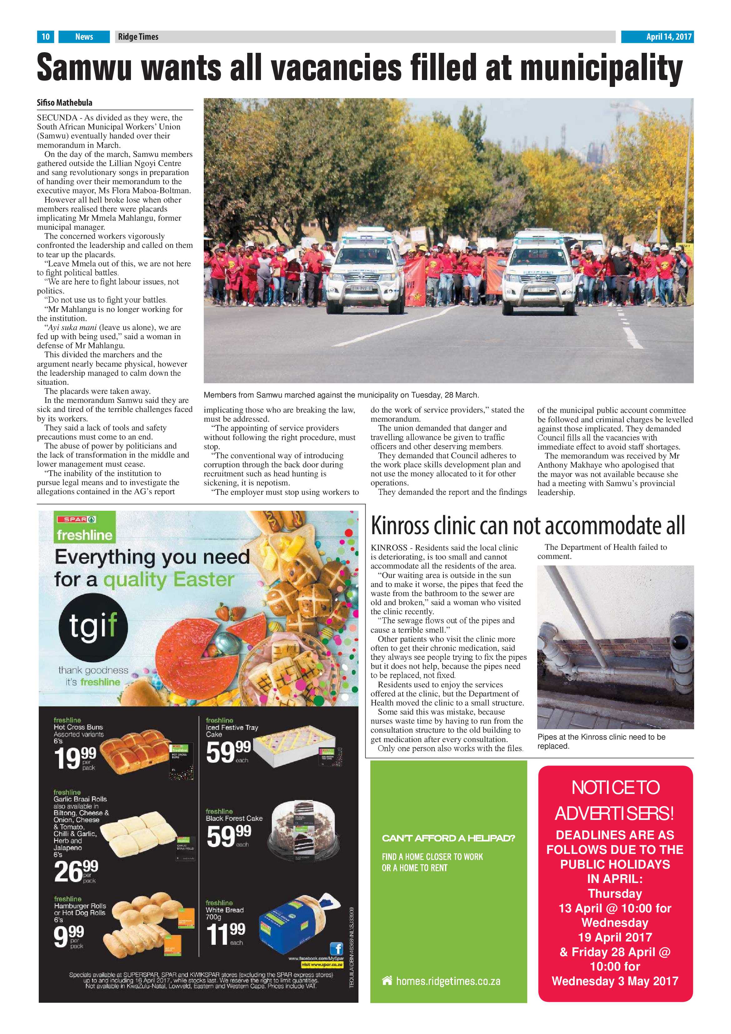 Ridge Times, 14 April 2017 page 10