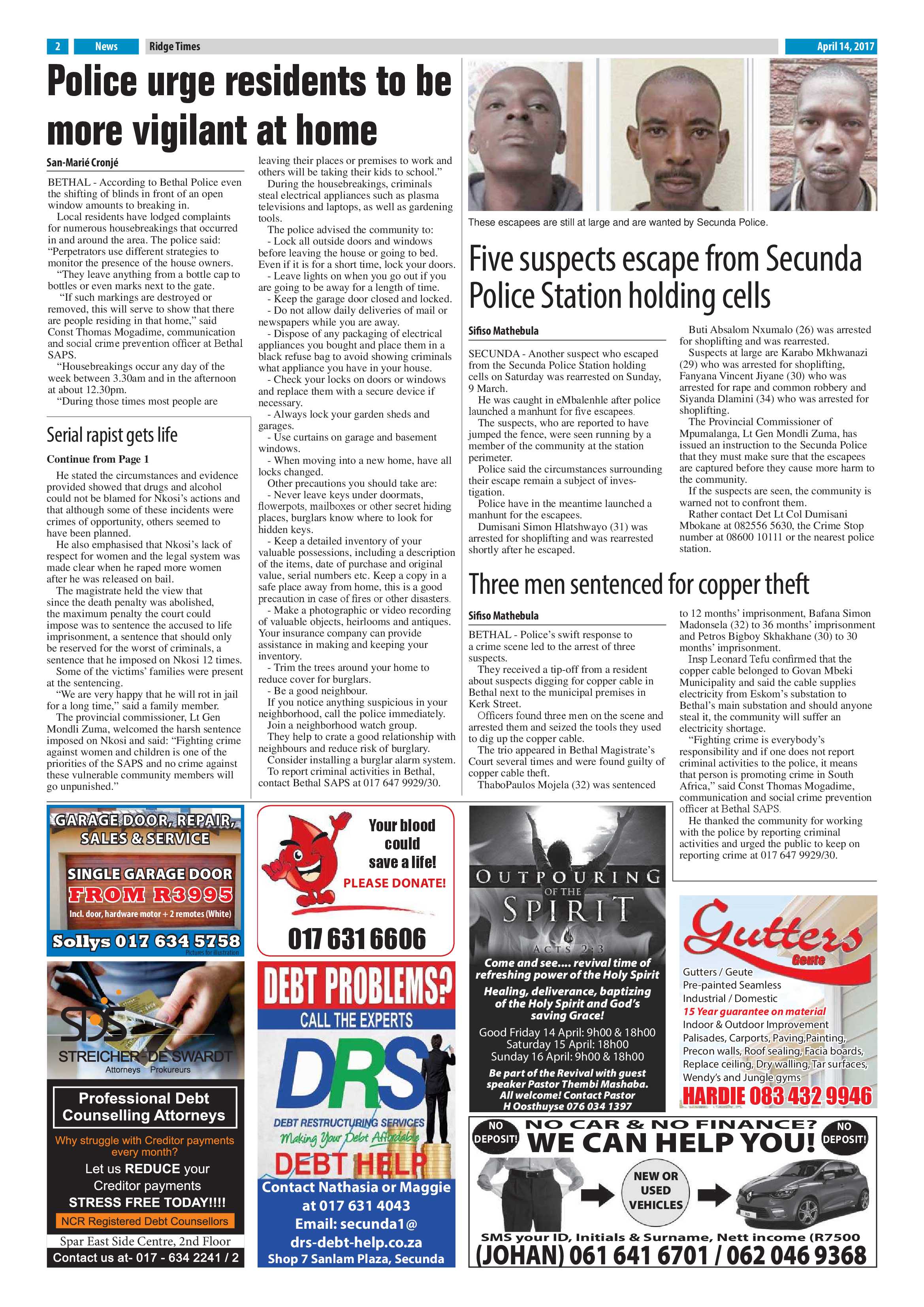 Ridge Times, 14 April 2017 page 2