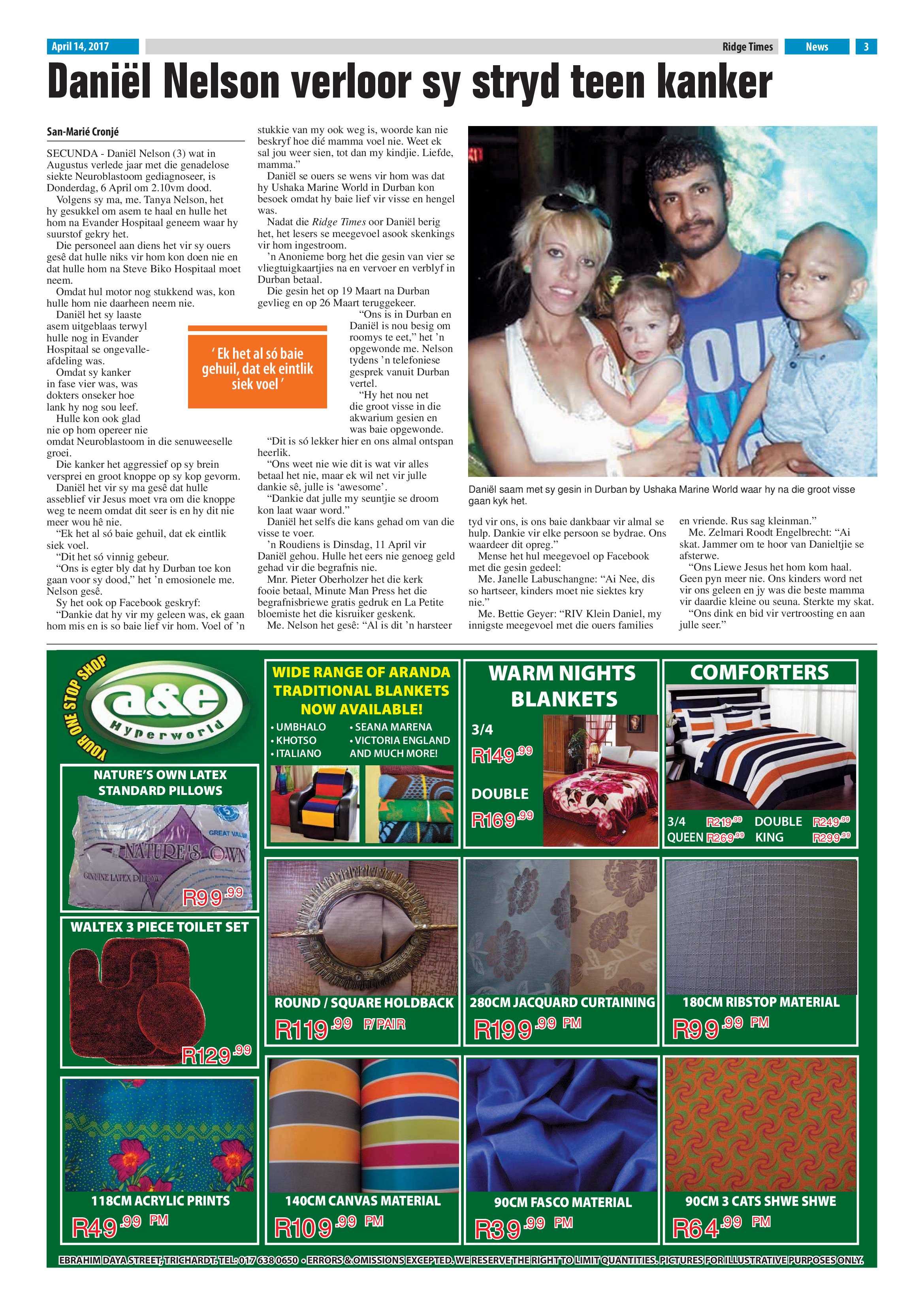Ridge Times, 14 April 2017 page 3