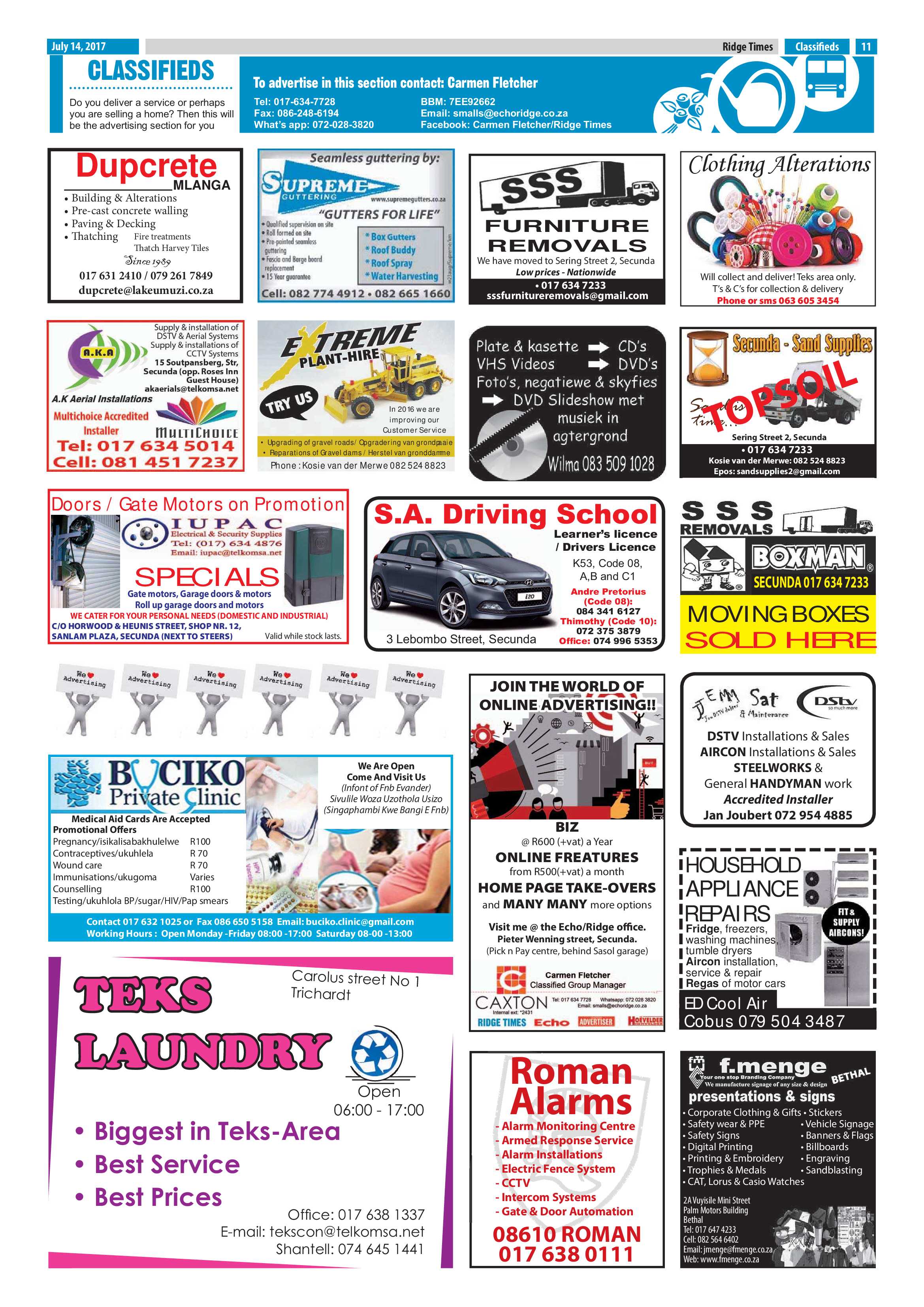 Ridge Times, 14 July 2017 page 11