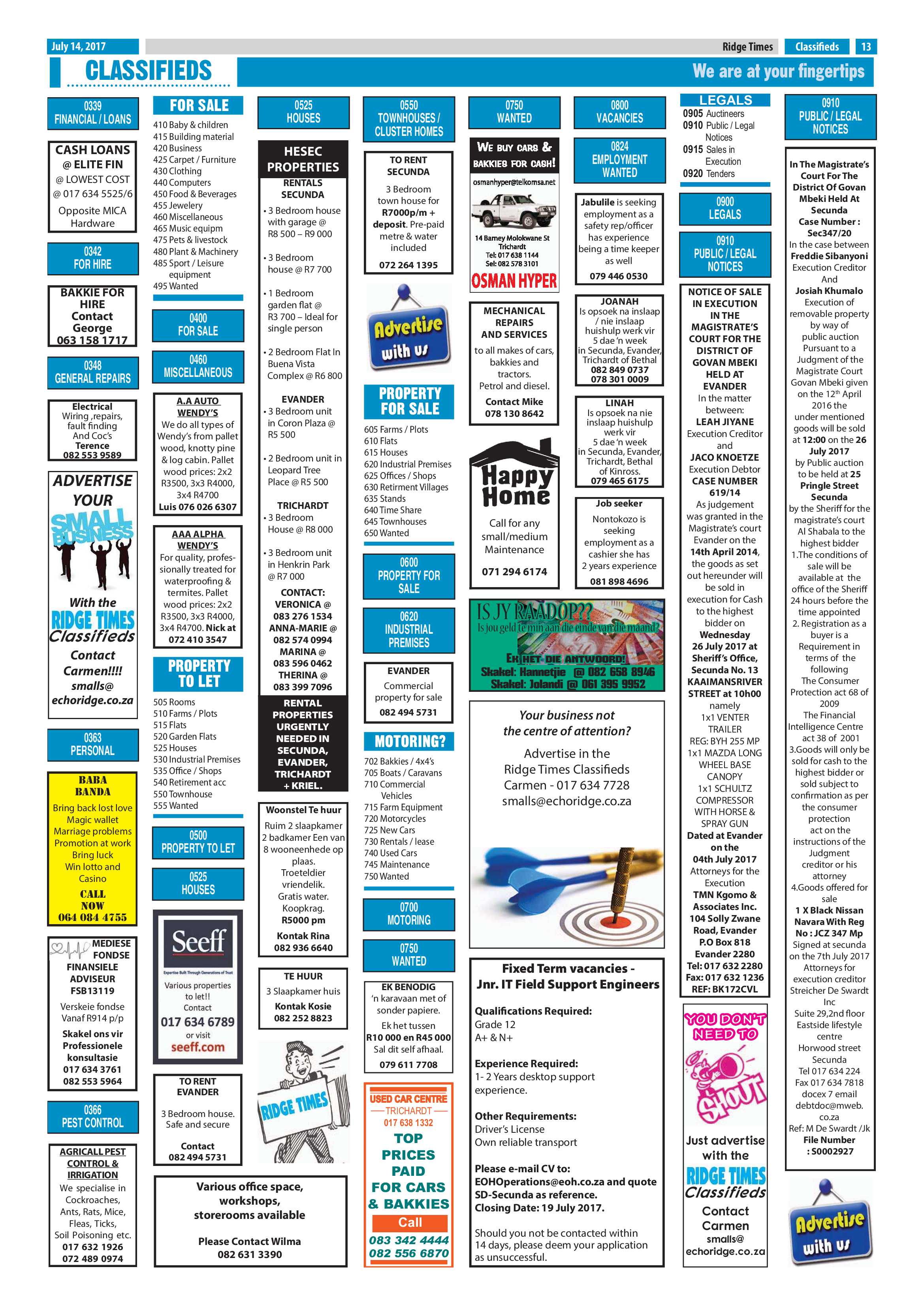 Ridge Times, 14 July 2017 page 13