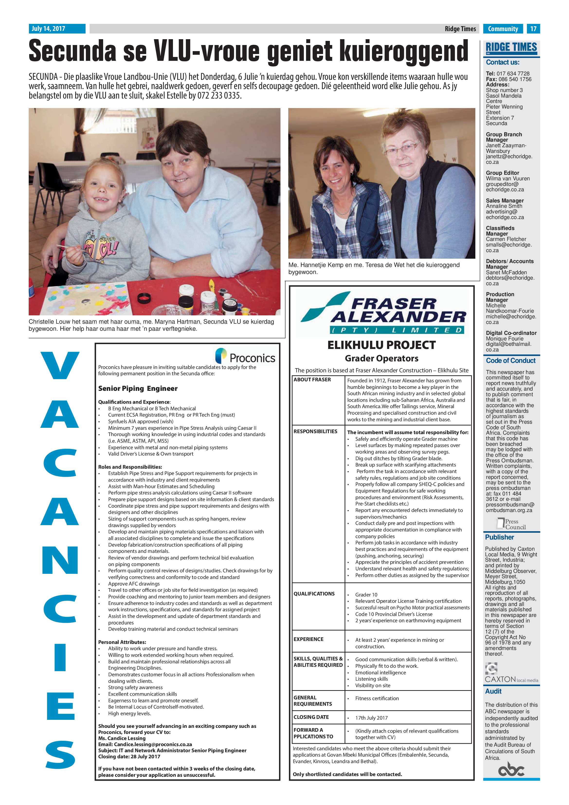 Ridge Times, 14 July 2017 page 17