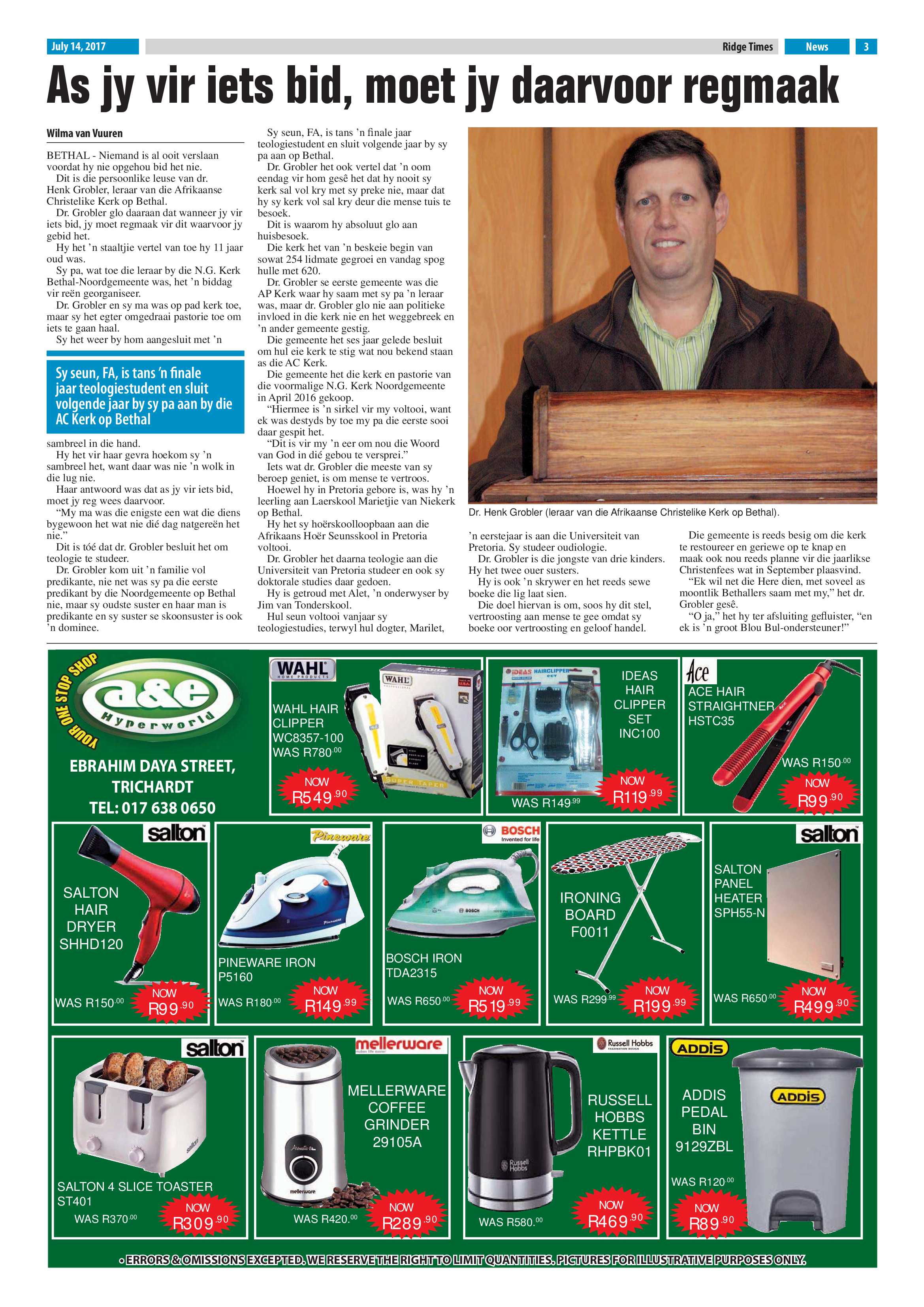 Ridge Times, 14 July 2017 page 3