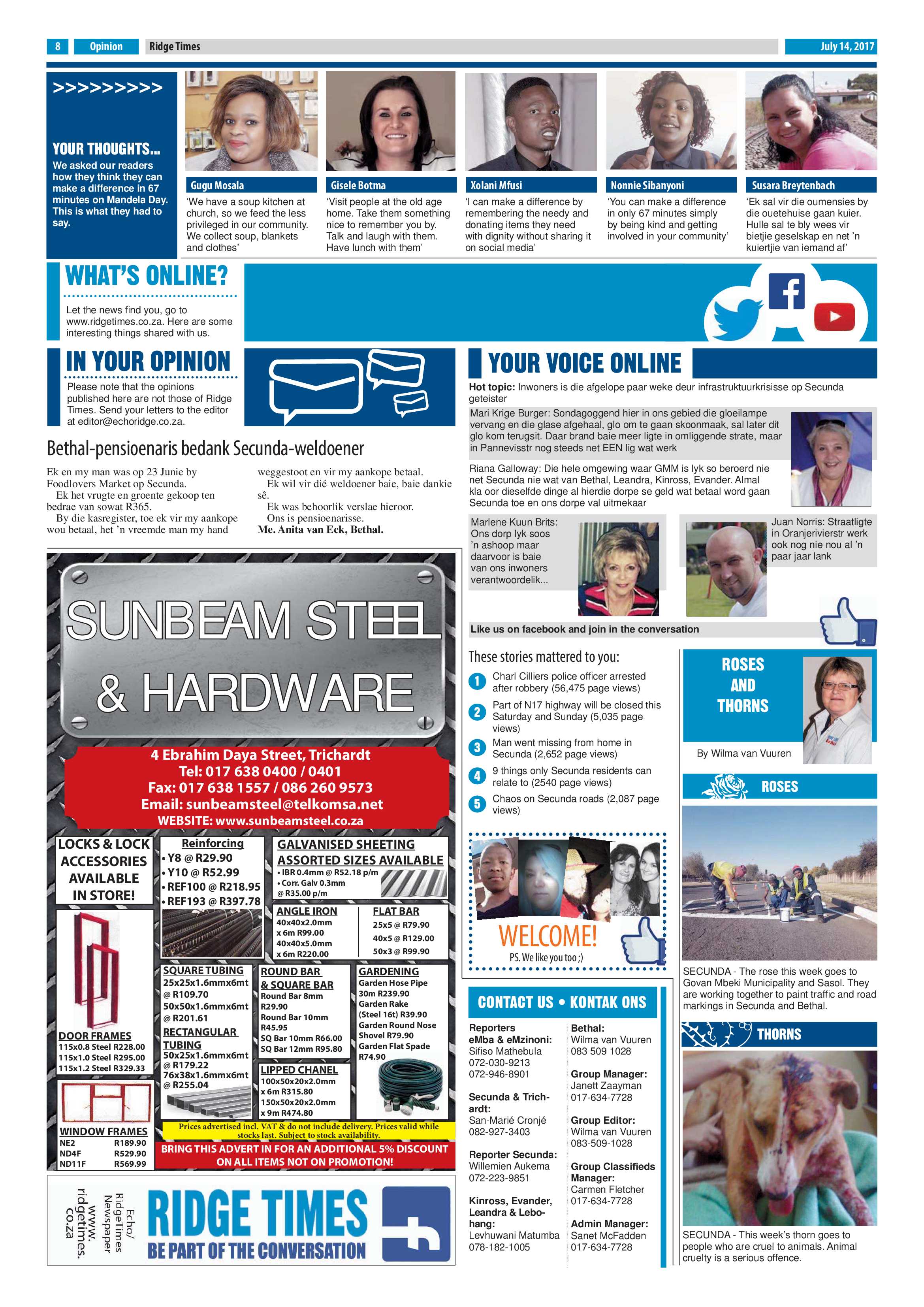 Ridge Times, 14 July 2017 page 8