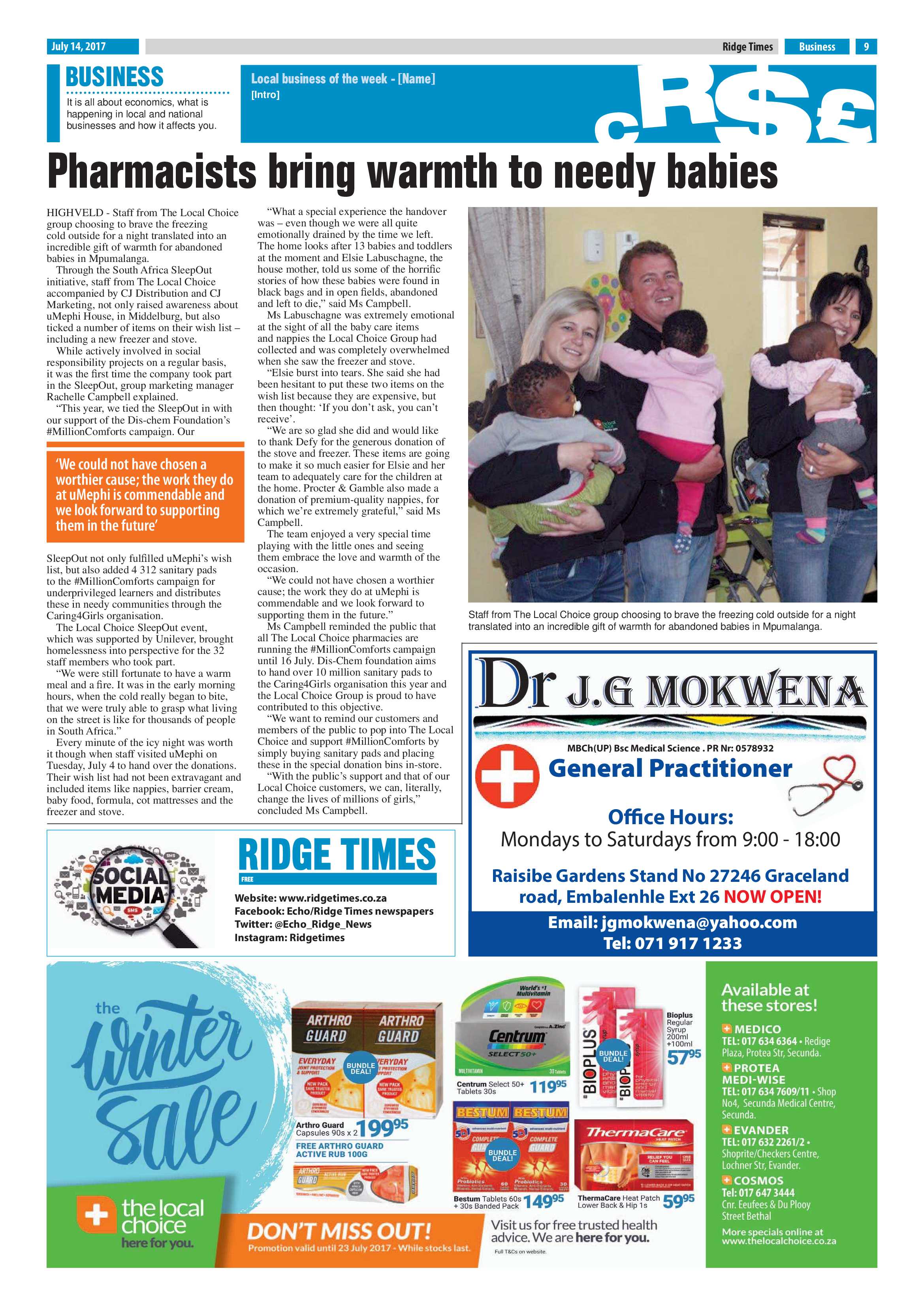Ridge Times, 14 July 2017 page 9