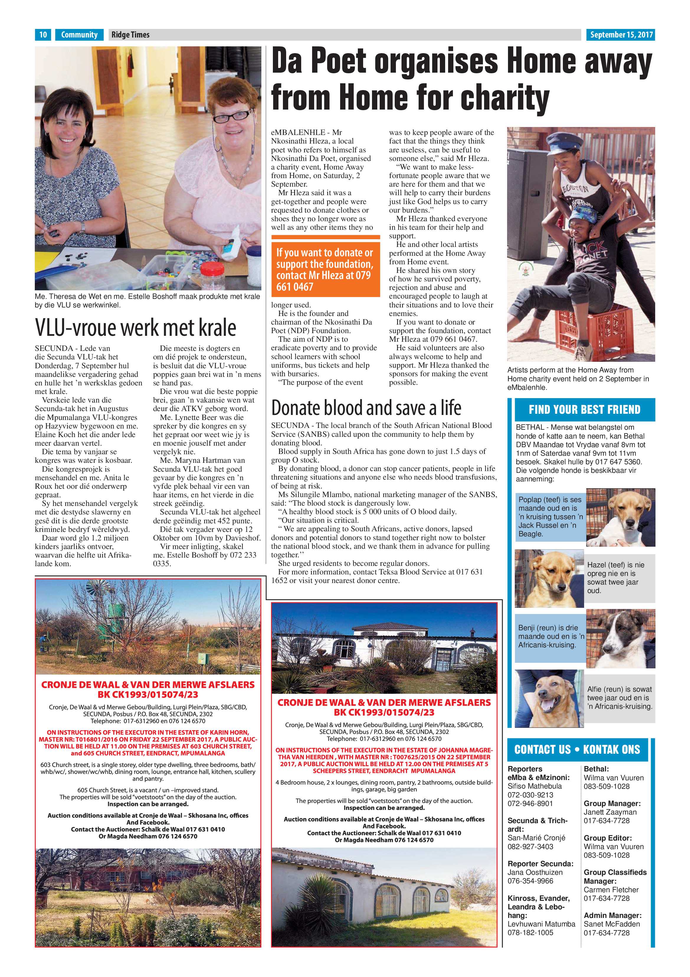 Ridge Times, 15 September 2017 page 10