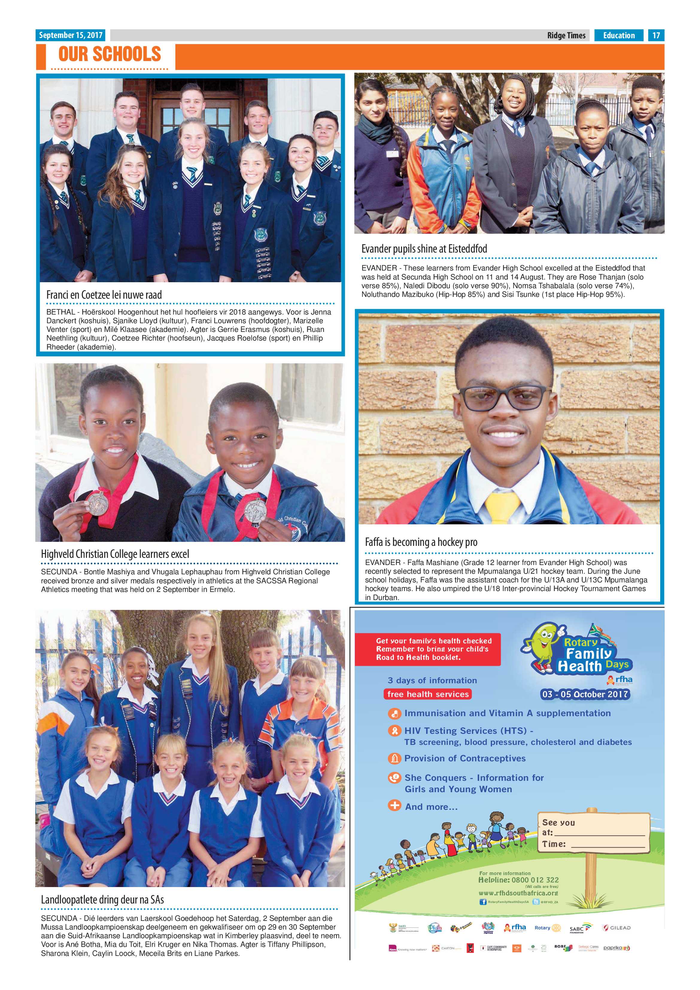 Ridge Times, 15 September 2017 page 17