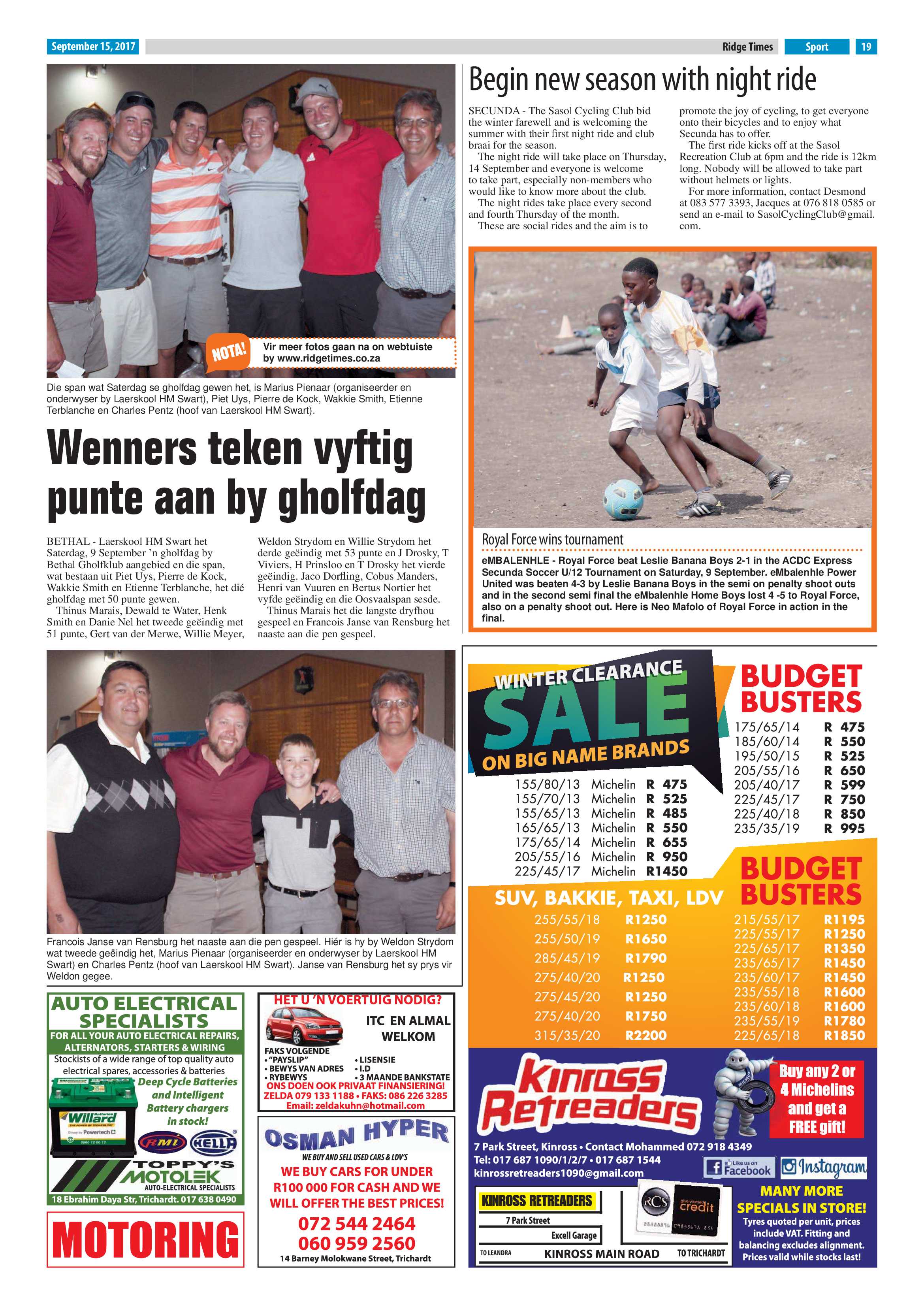 Ridge Times, 15 September 2017 page 19