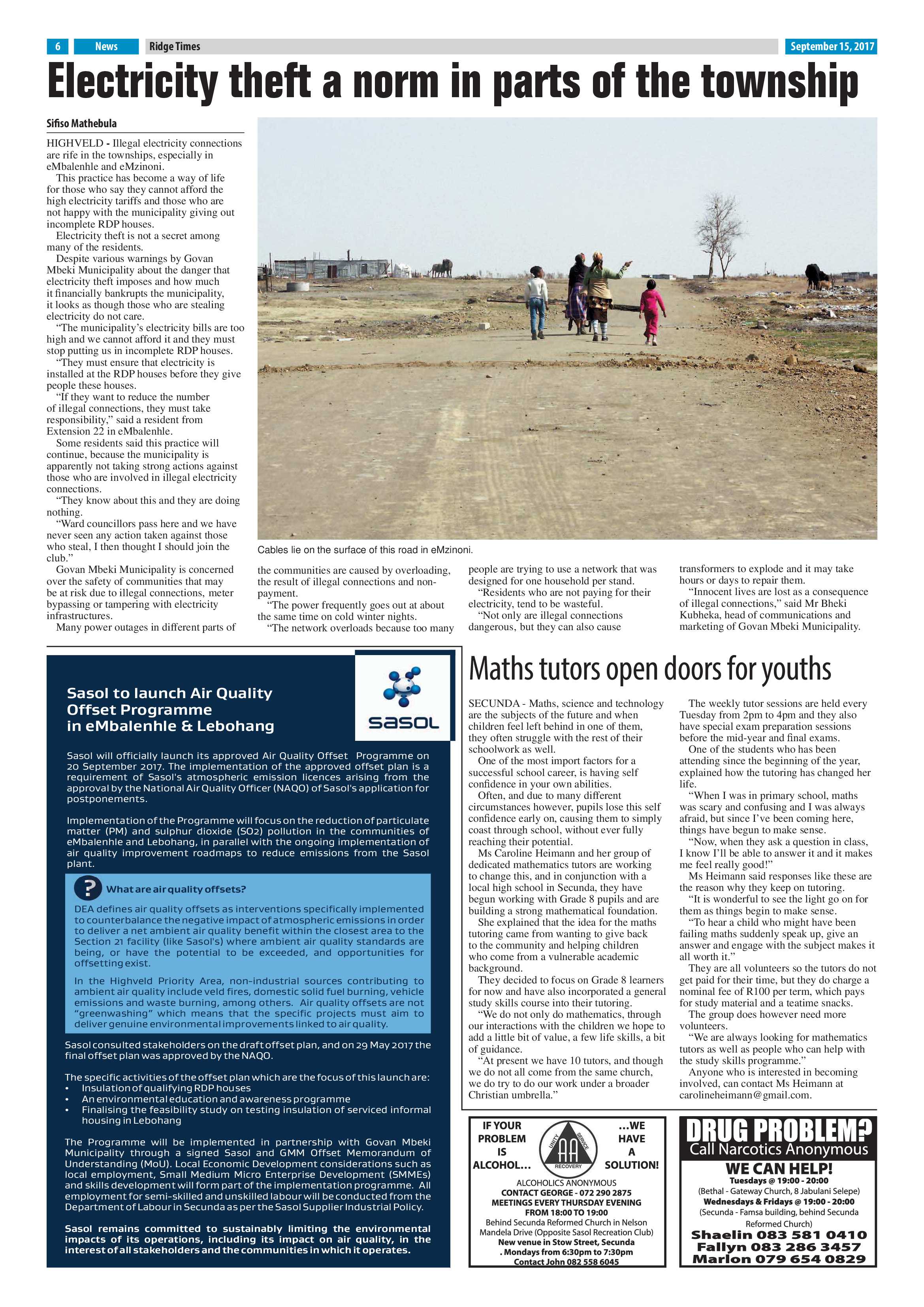 Ridge Times, 15 September 2017 page 6