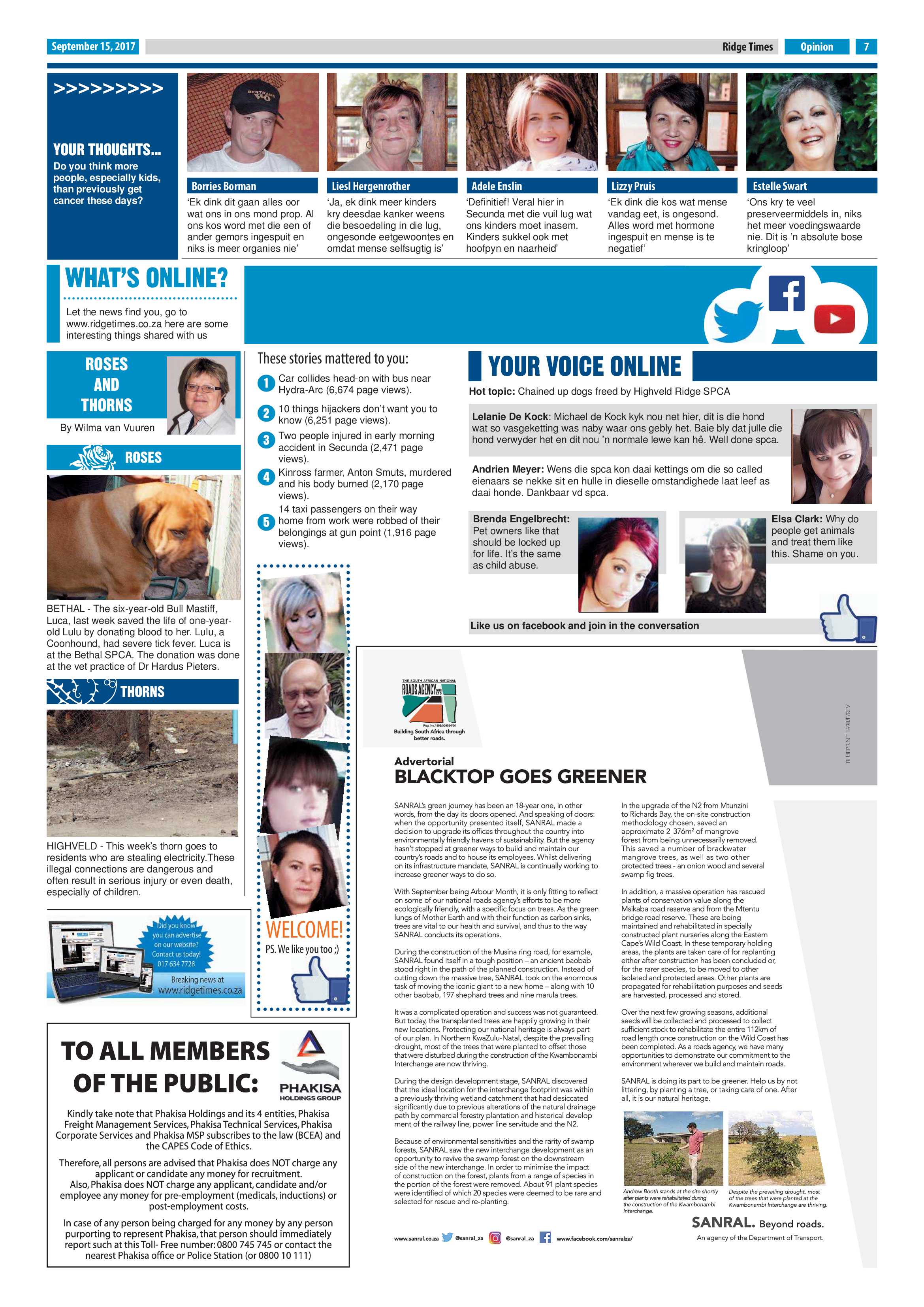 Ridge Times, 15 September 2017 page 7