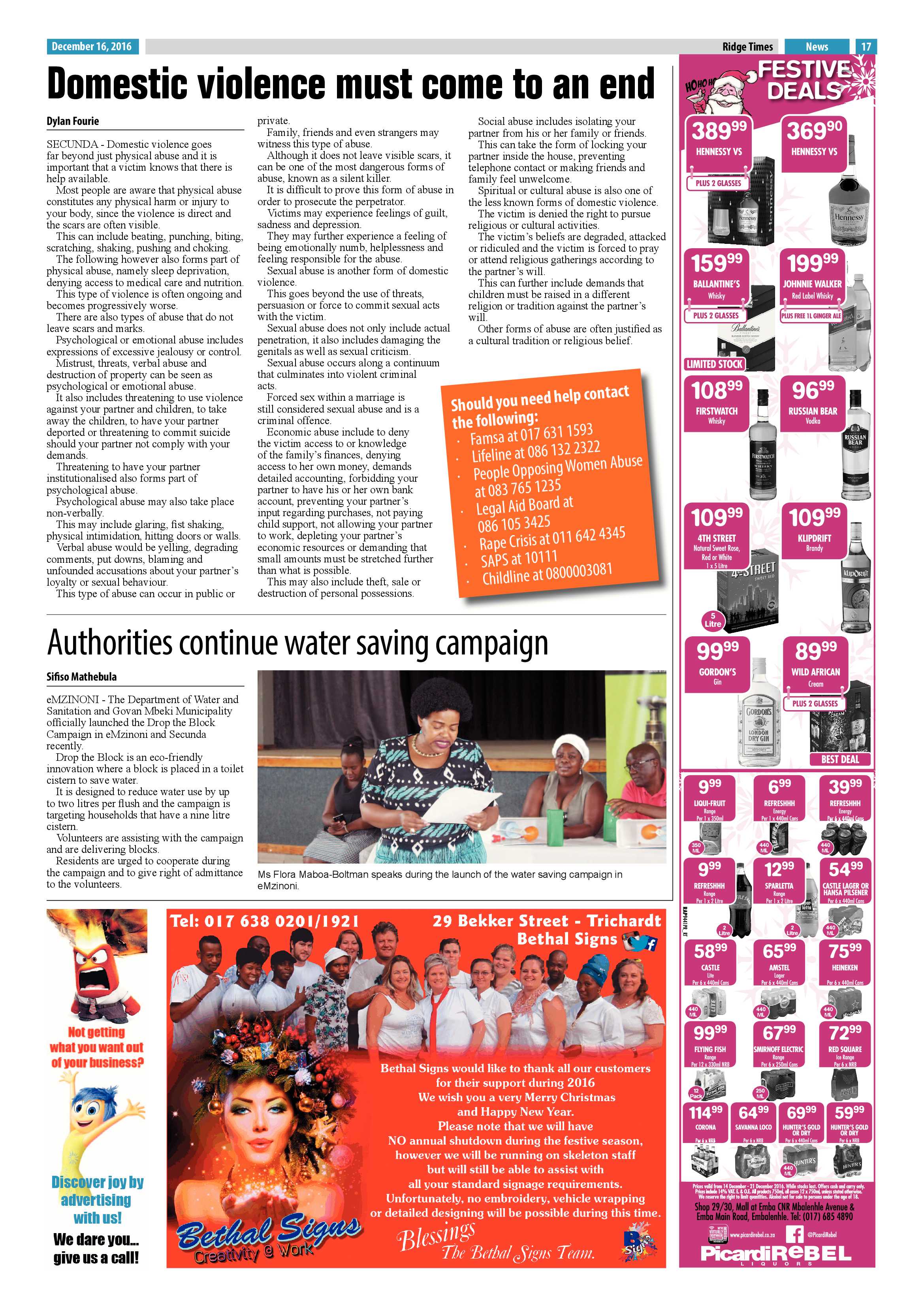 Ridge Times, 16 December 2016 page 17